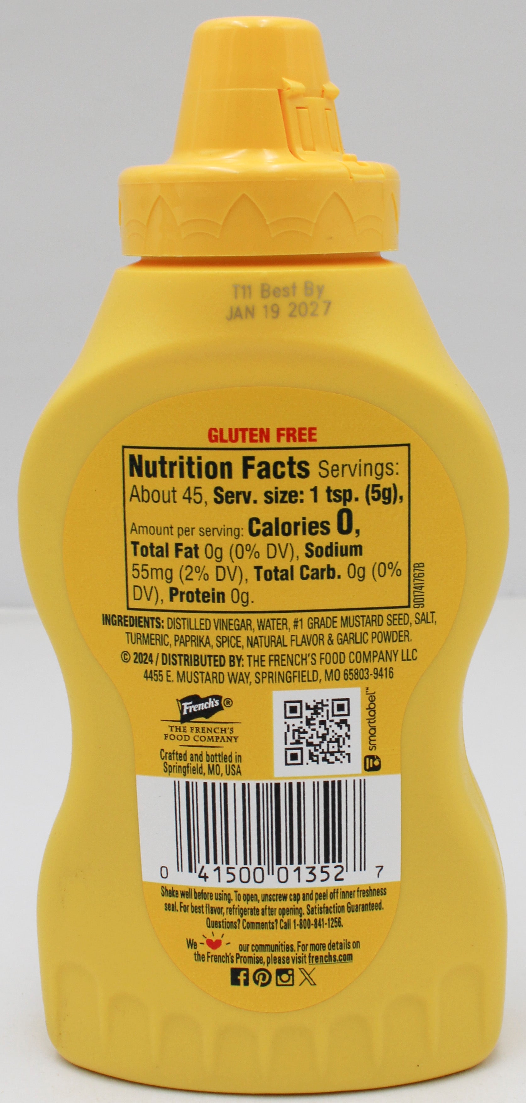 FRENCH YELLOW MUSTARD 8 Oz BB 1/19/27