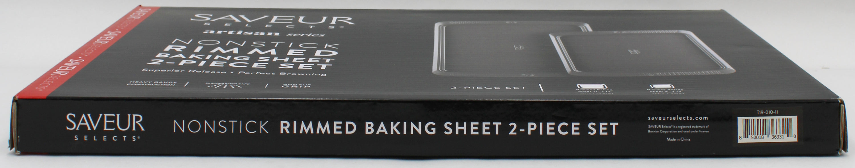 SAVEUR ARTISAN NONSTICK RIMMED BAKING SHEET 2PC SET (1 11"X17"  1 9"X13") NI - NO AMZ, TJX, KOHLS, BURLINGTON