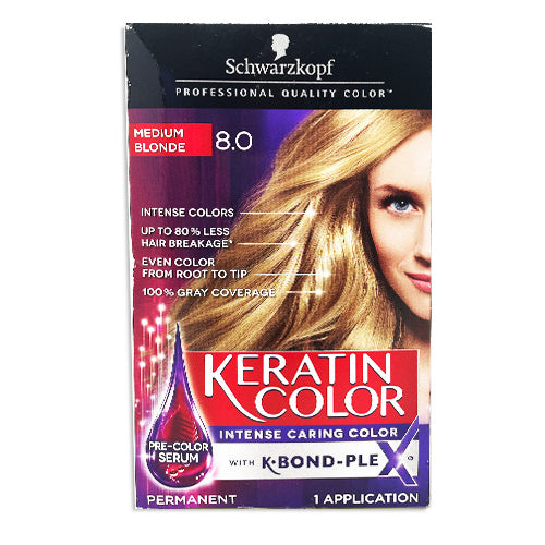 SP SCHWARZKOPF KERATIN COLOR (MEDIU BLONDE) 8.0