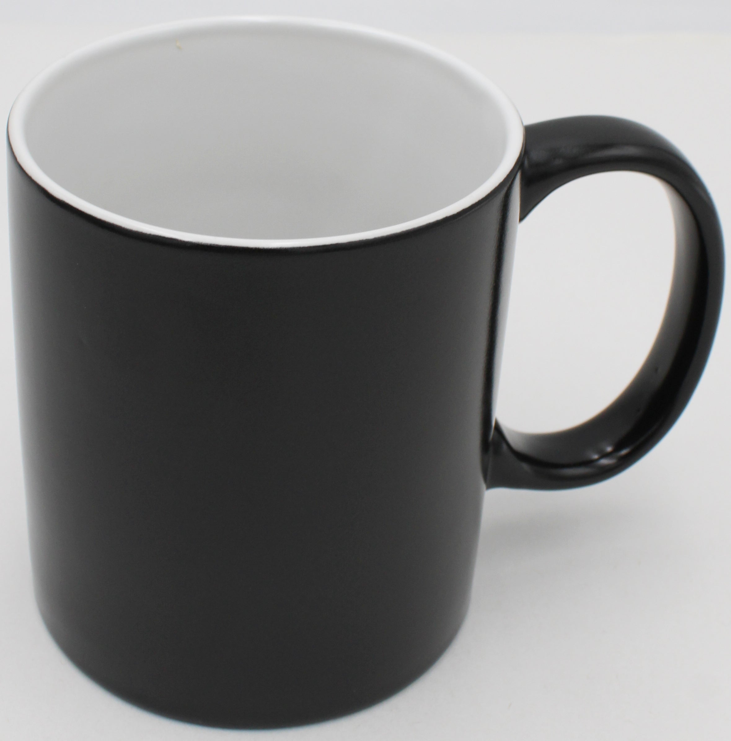 Matte Black Ceramic Mug 11oz White Interior – Wholesale Pack