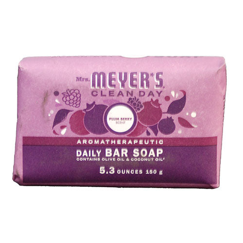 MRS MEYERS BAR SOAP 5.3OZ- PLUM BERRY