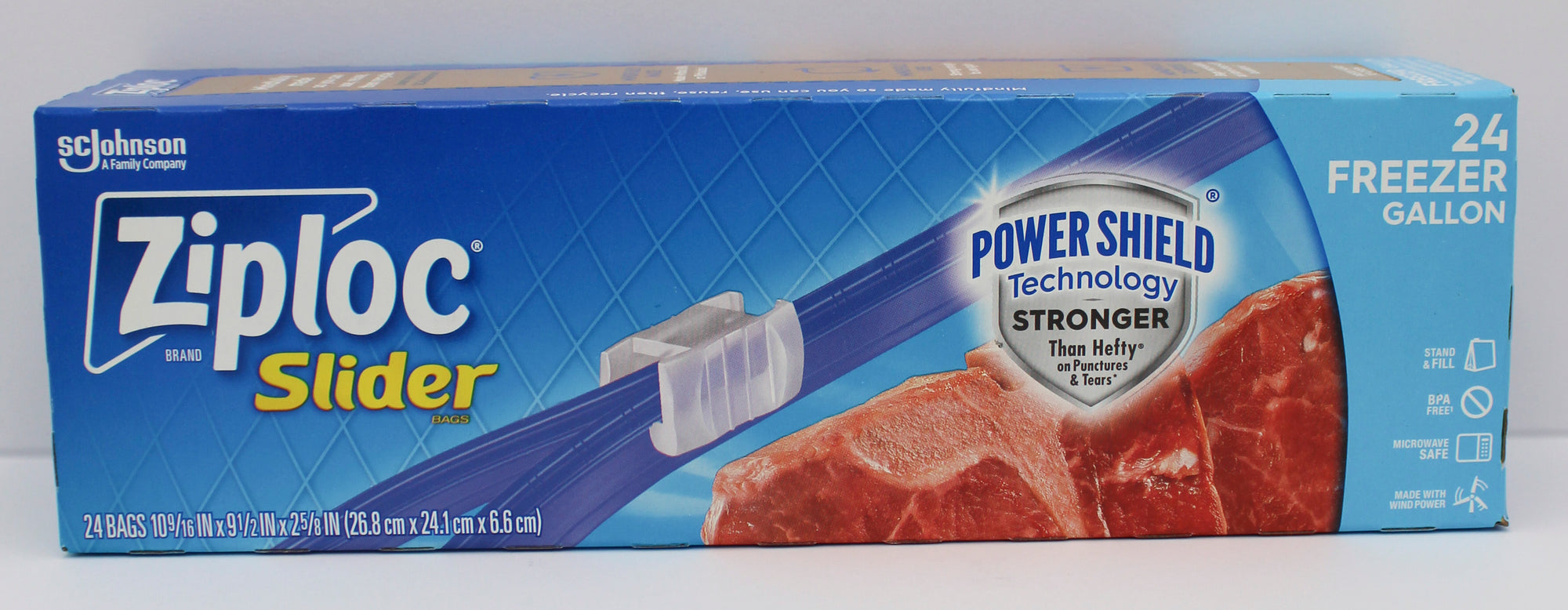 ZIPLOC SLIDER FREEZER GALLON 24ct US*