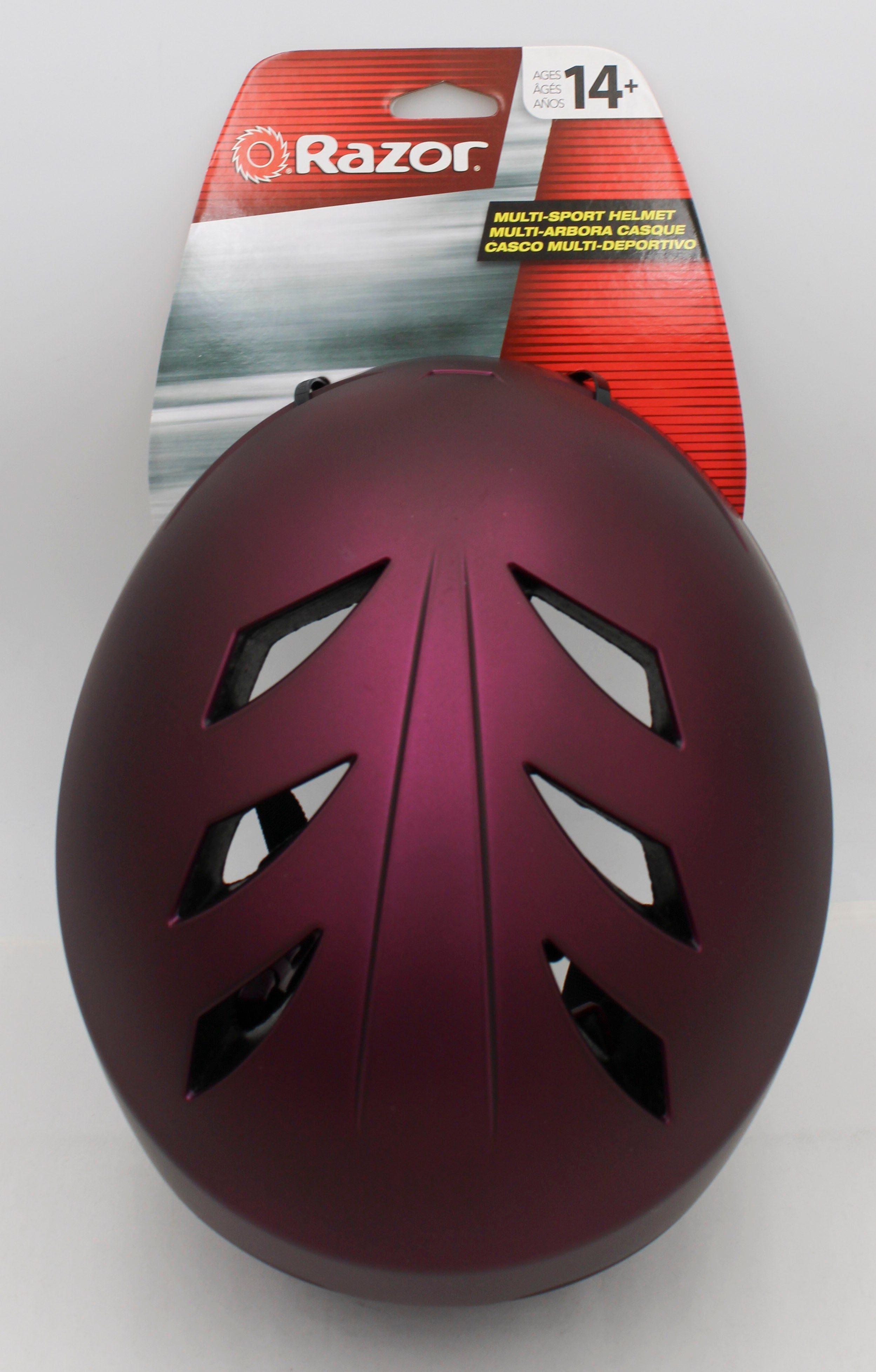 RAZOR ADULT HELMET SATIN PLUM