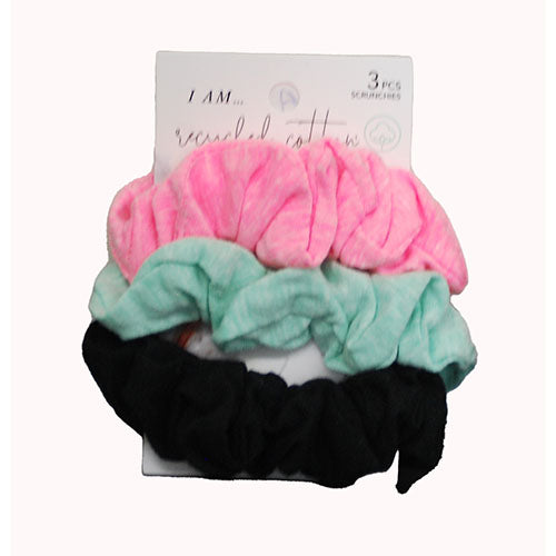CONAIR SCUNCI RECYCLED COTTON SCRUNCHIE 3PK ASST COLORS NI
