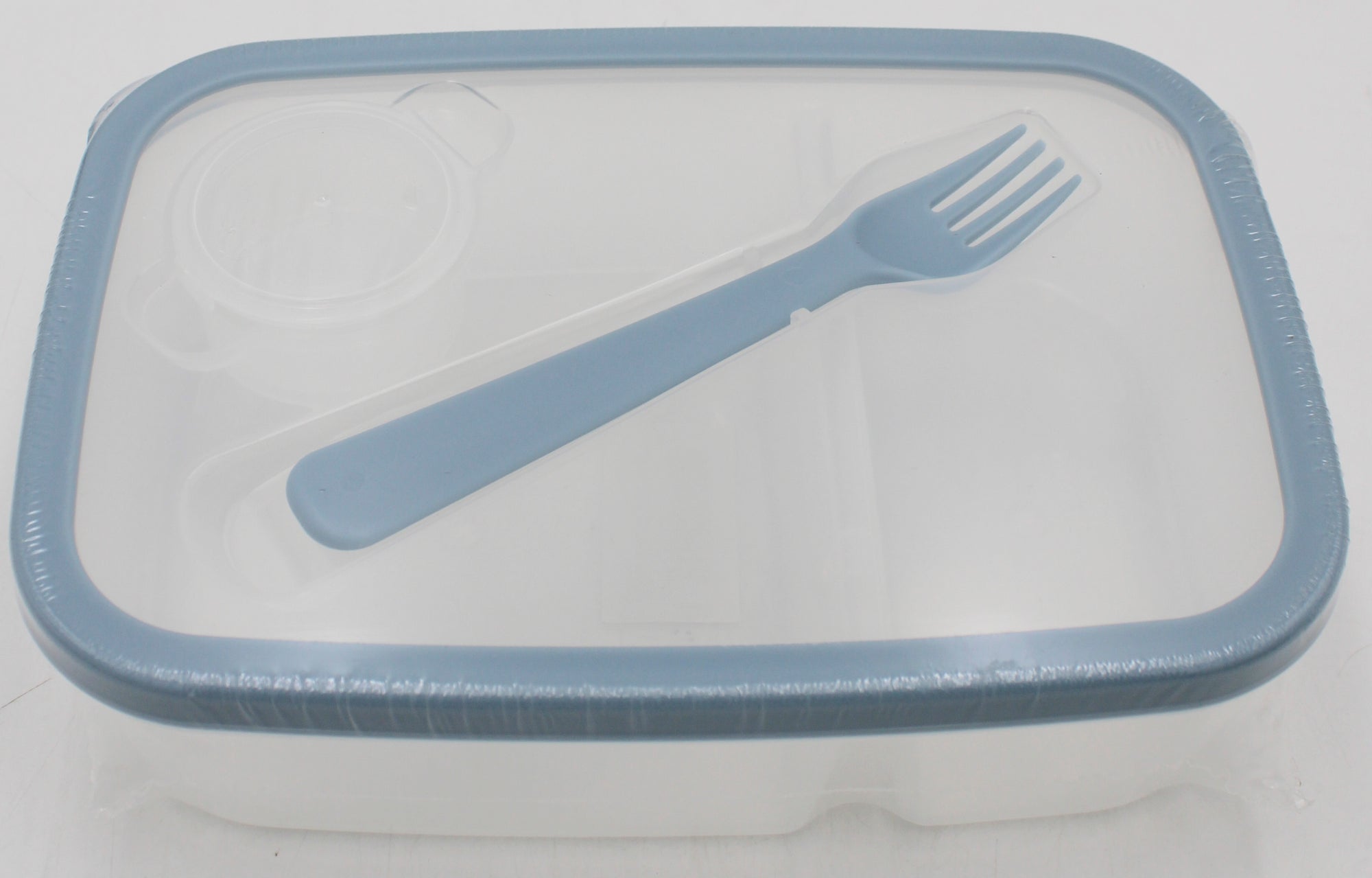 BYO LUNCH BOX W FORK N DRESSING CONTAINER  - BLUE FOG NI