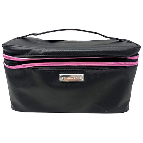COSMETIC BAG TRAIN CASE-BLACK/NI