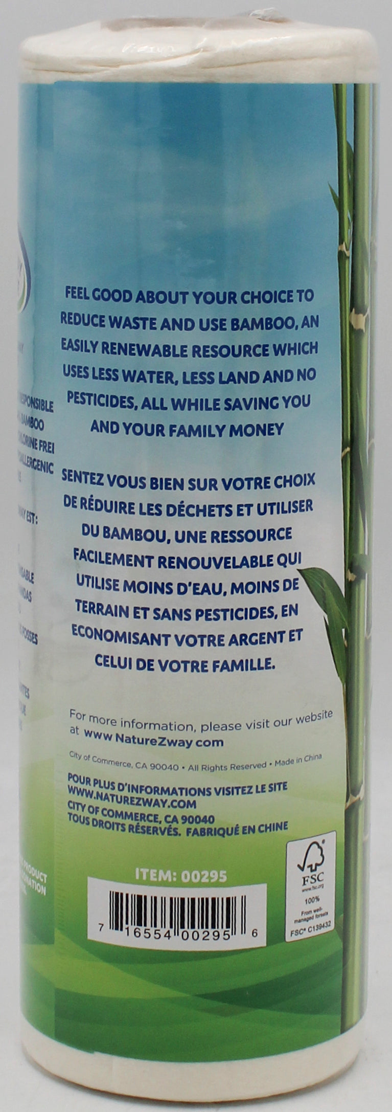 NATUREZWAY BAMBOO PERFORATED TOWELS - 25 SHEETS - REUSABLE & WASHABLE