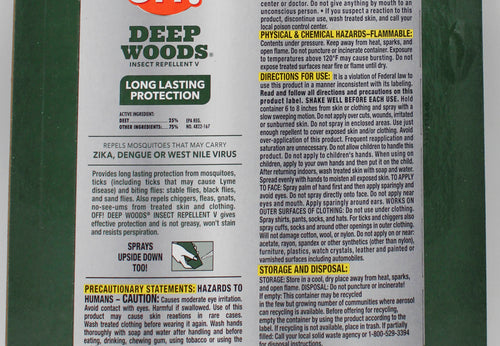 OFF! DEEP WOODS 3PACK  2-9oz/1-6oz LONG LASTING PROTECTION DISPLAY US