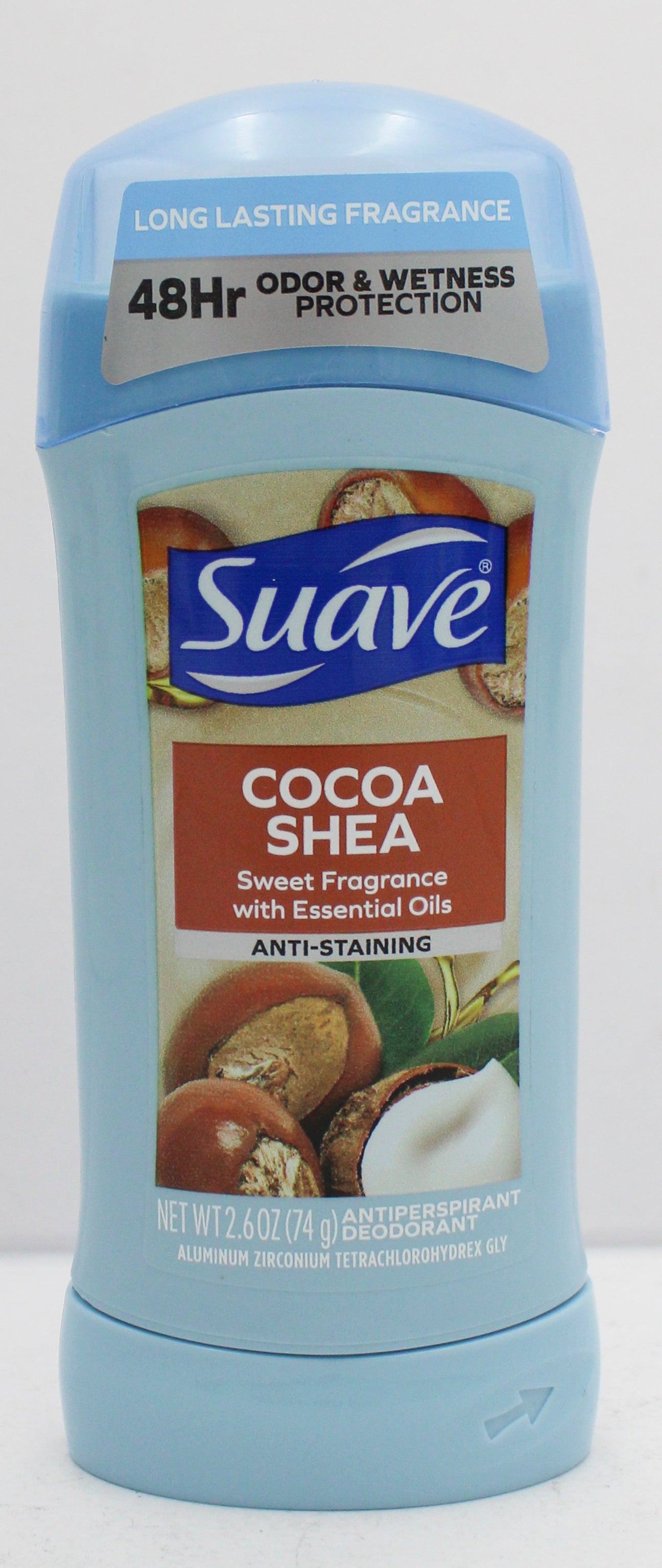 SUAVE INVISIBLE SOLID COCOA SHEA BUTTER  2.6z