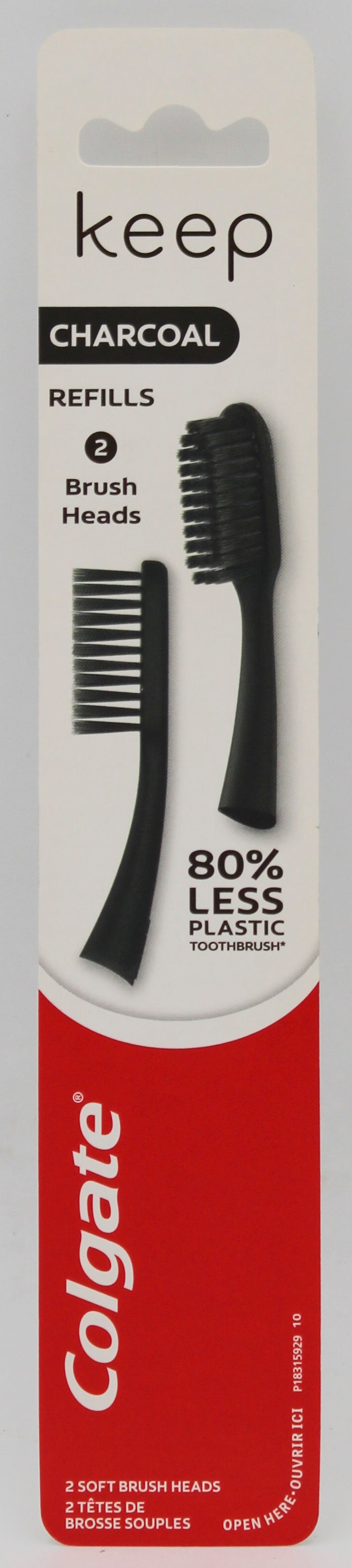COLGATE KEEP TOOTHBRUSH REFILLS CHARCOAL 2ct NI