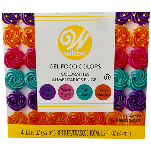 WILTON GEL FOOD COLOR .3oz/4ct-ASST