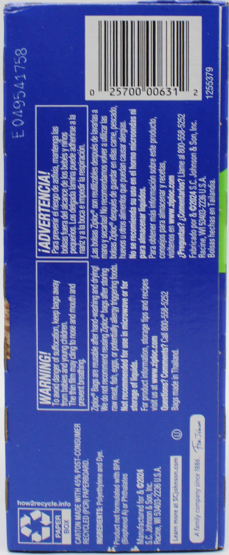 SP ZIPLOC BAG 200CT SANDWICH.