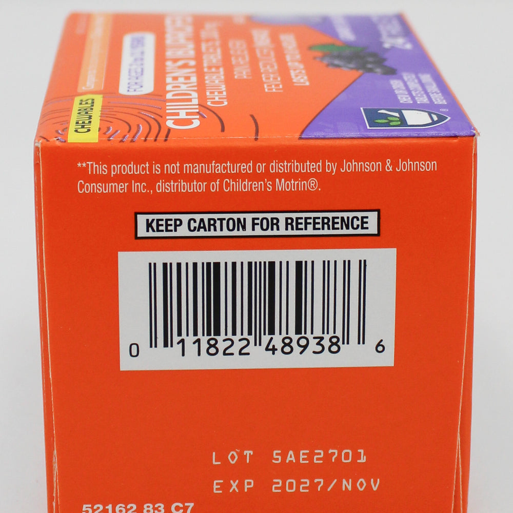 RITE AID JUNIOR STRENGTH IBUPROFEN CHEWABLE TABLETS GRAPE 24ct EXP 11/30/2027 COMPARES TO Motrin