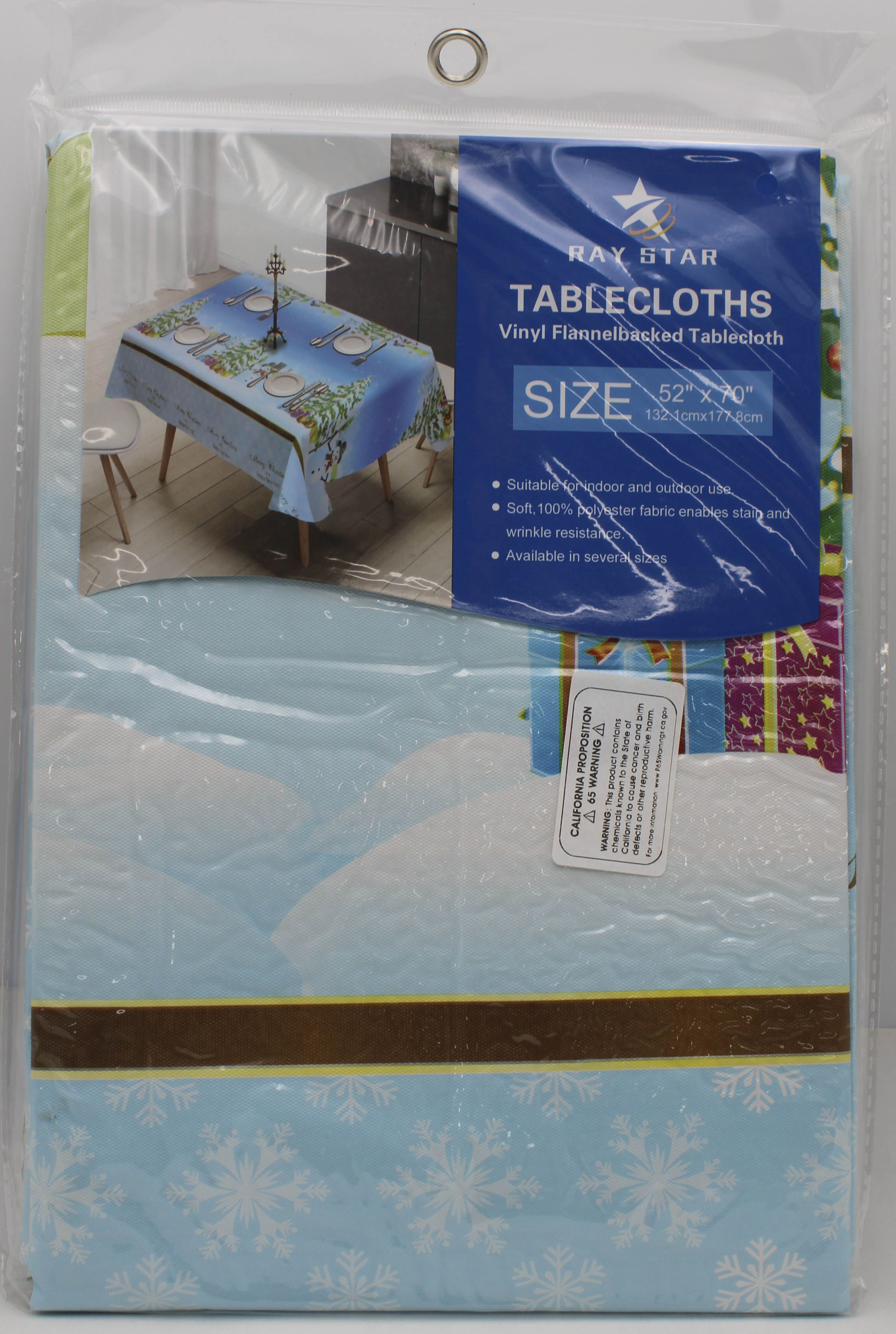 52x70" PRINTED VINYL TABLECLOTH