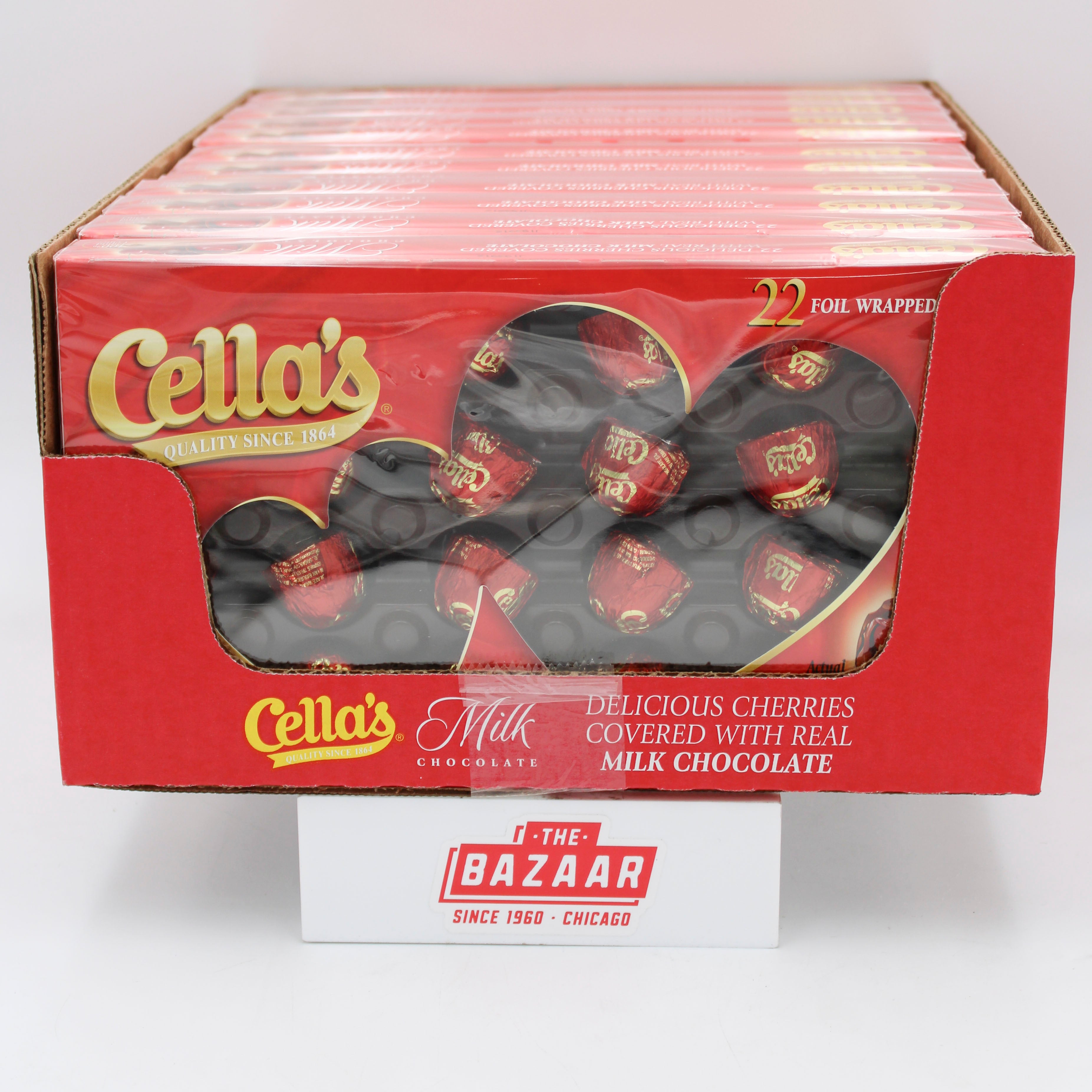 CELLAS MILK CHOCOLATE CHERRIES 11OZ 22CT BEST BY 10/25