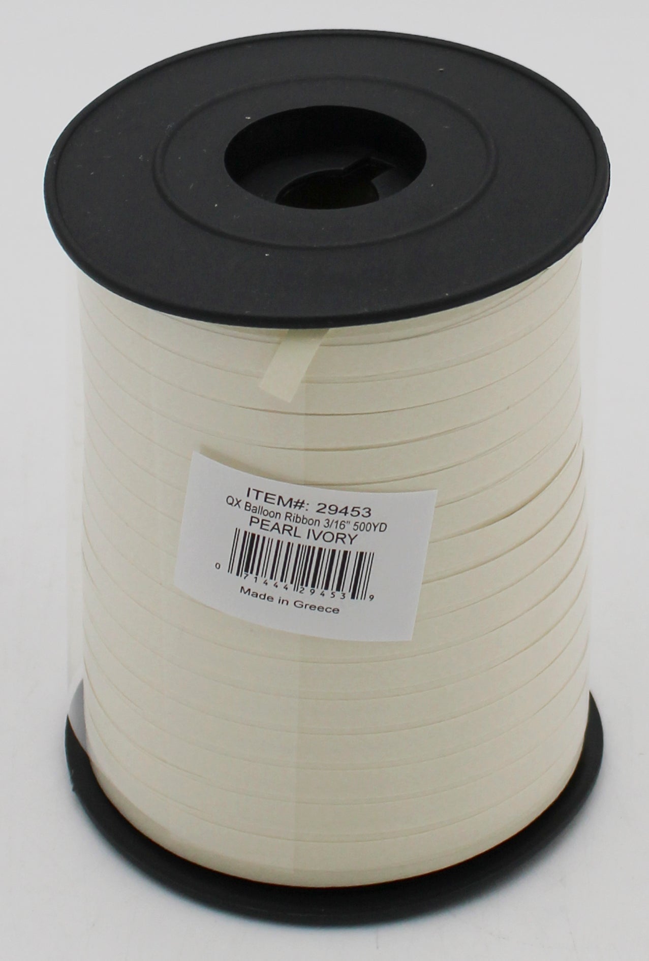 QX BALLOON RIBBON 3/16 500 YDS PEARL IVORY