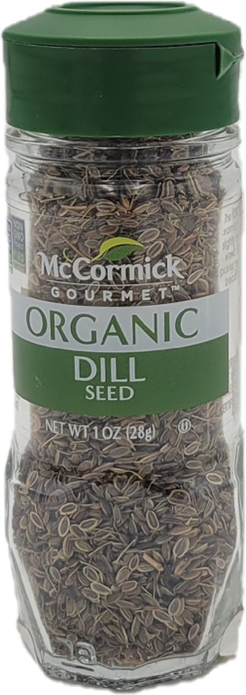 MCCORMICK GOURMET DILL SEED ORGANIC 1 OZ  BEST BY 1/16/2027