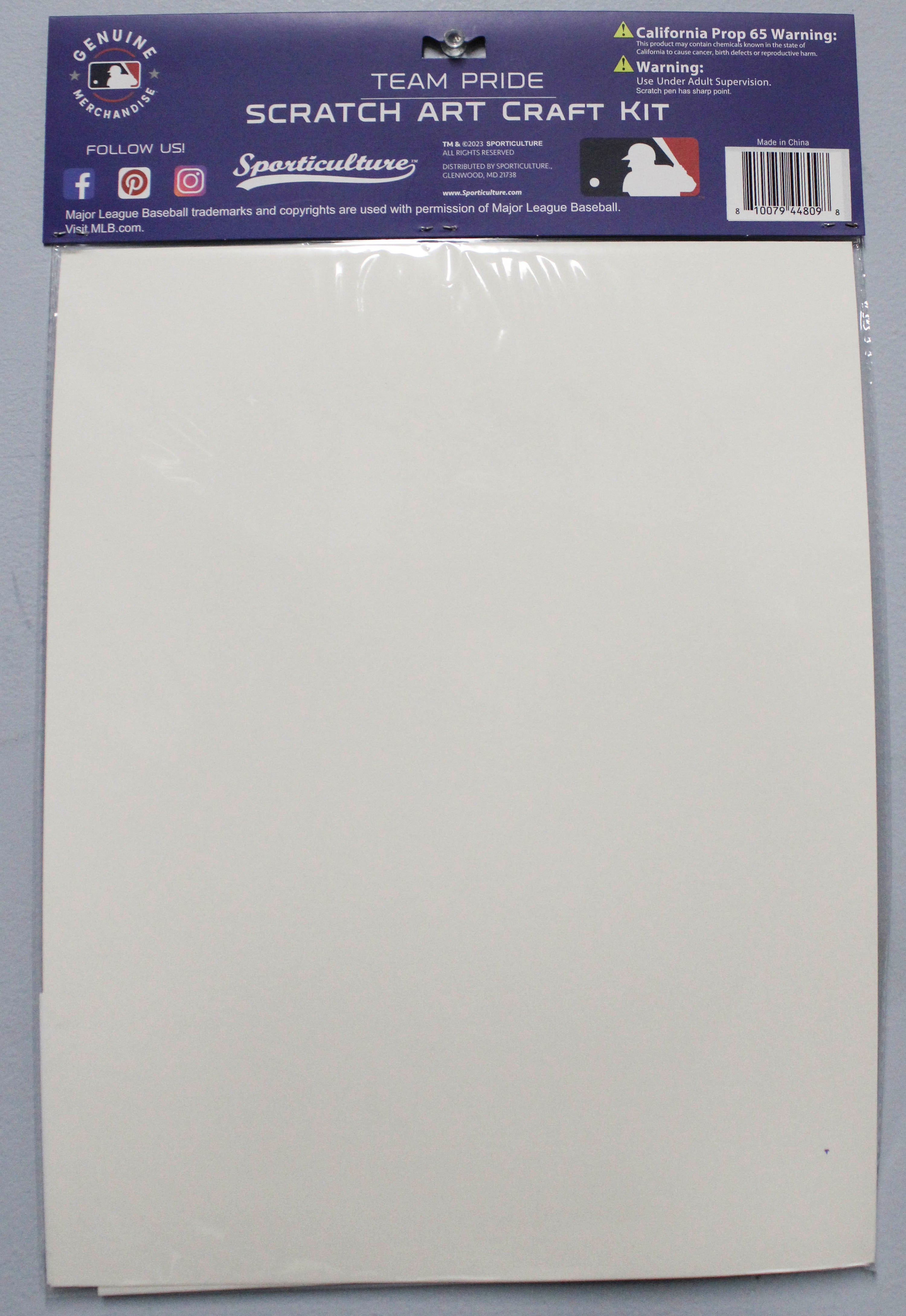 OFFICIALLY LICENSED BOSTON RED SOX SCRATCH ART CRAFT KIT