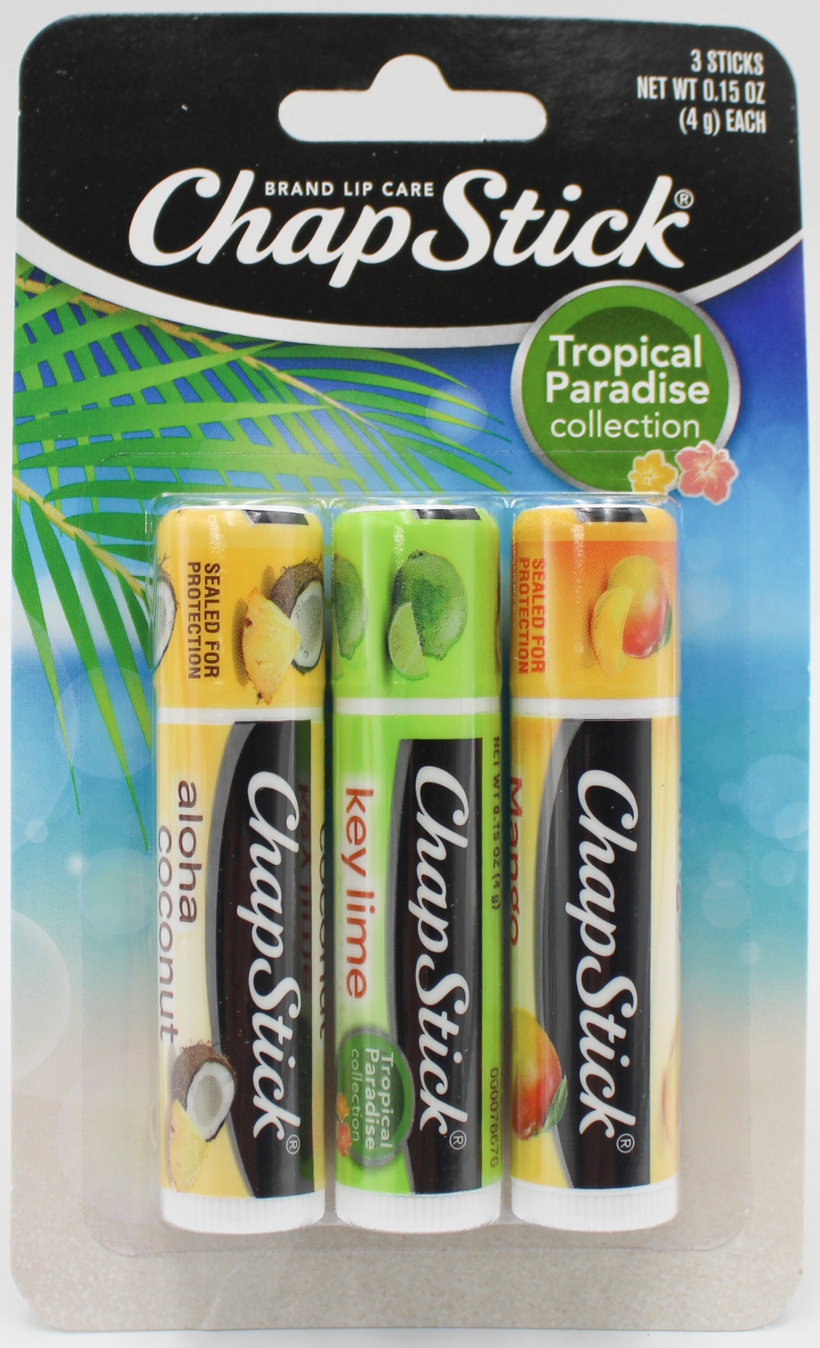 CHAPSTICK 3CT TROPICAL PARADISE .45OZ 2/29/2028