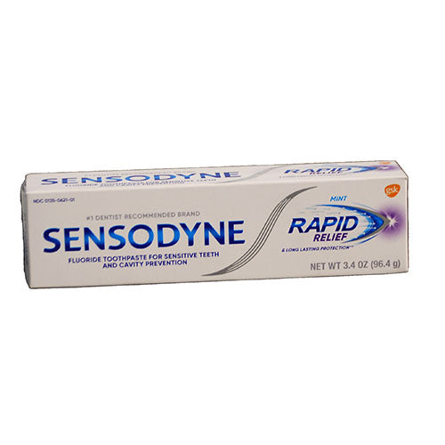 SENSODYNE TOOTHPASTE RAPID RELIEF 3.4OZ EXP 6/30/24 NI
