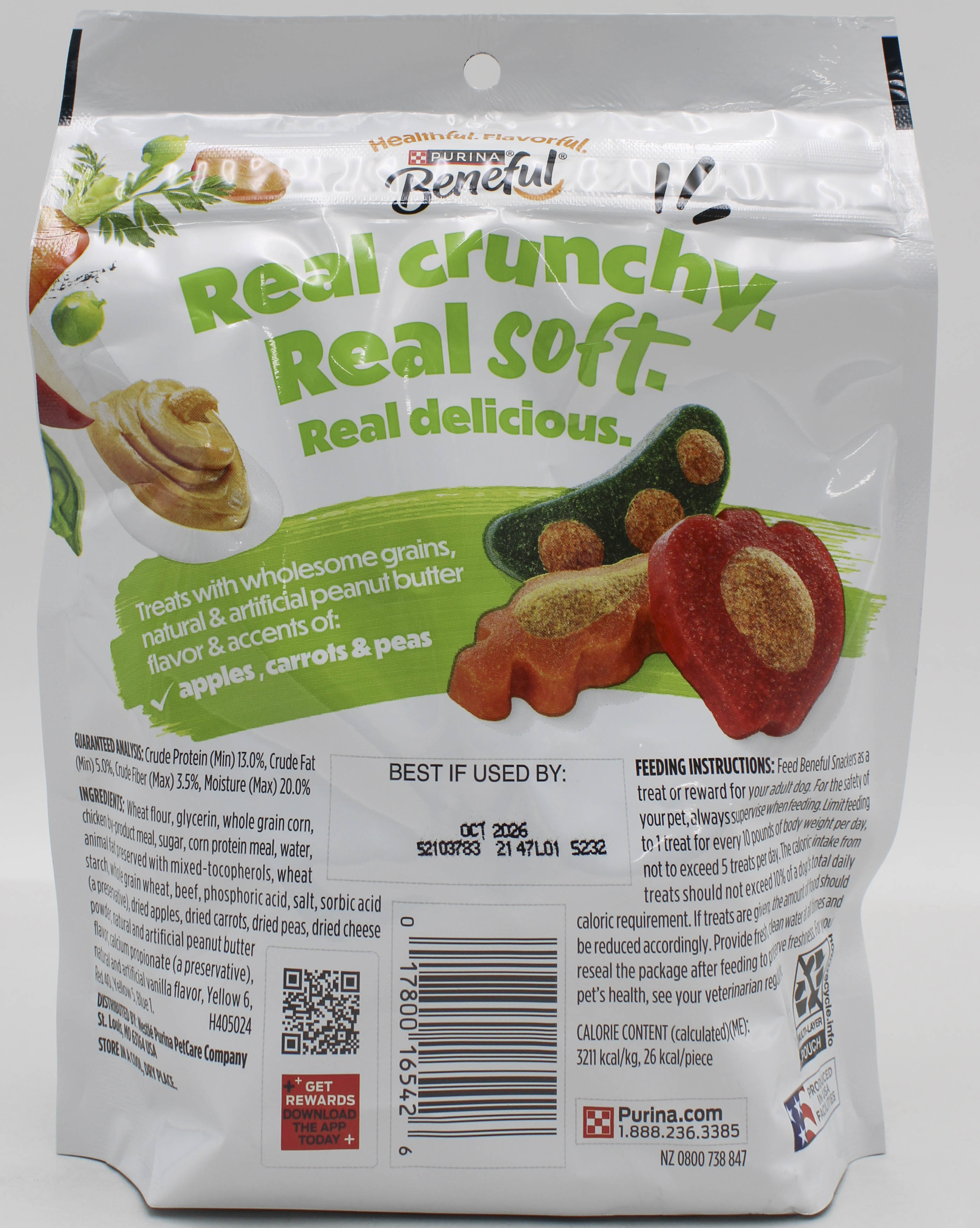 PURINA BENEFUL BAKED SNACKERS PEANUT BUTTER 9.5oz BB 10.31.26 NI