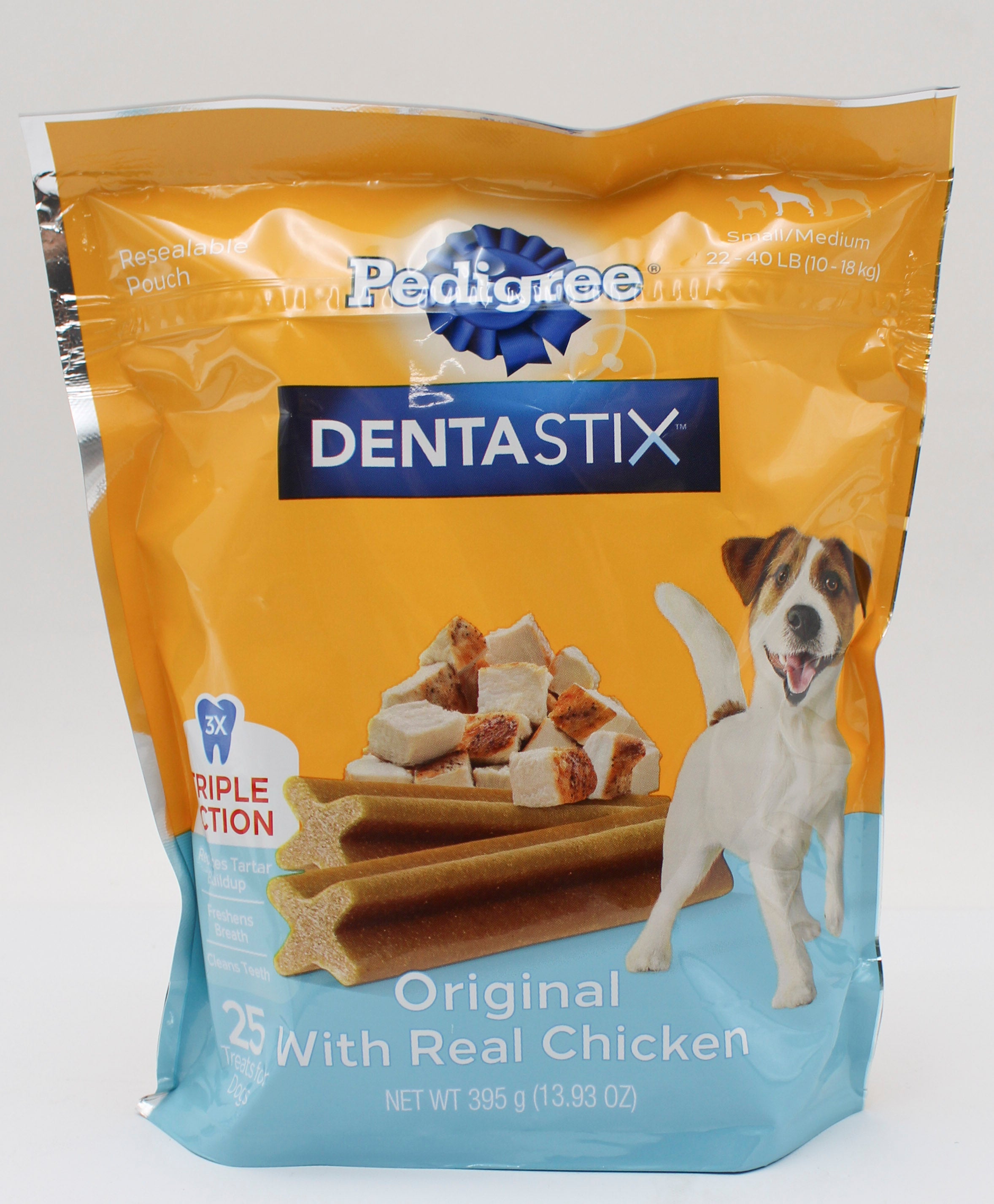PEDIGREE DENTASTIX ORIGINAL SMALL/MEDIUM TREATS FOR DOGS (25 PK) BB 4/8/2027
