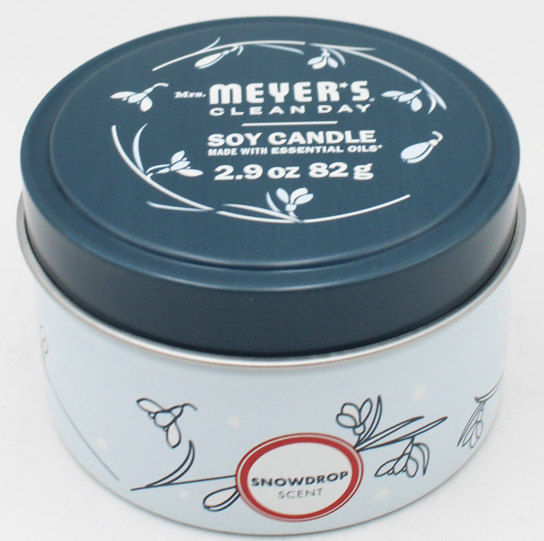 MRS MEYERS TIN CANDLE SNOW DROP 2.9 oz