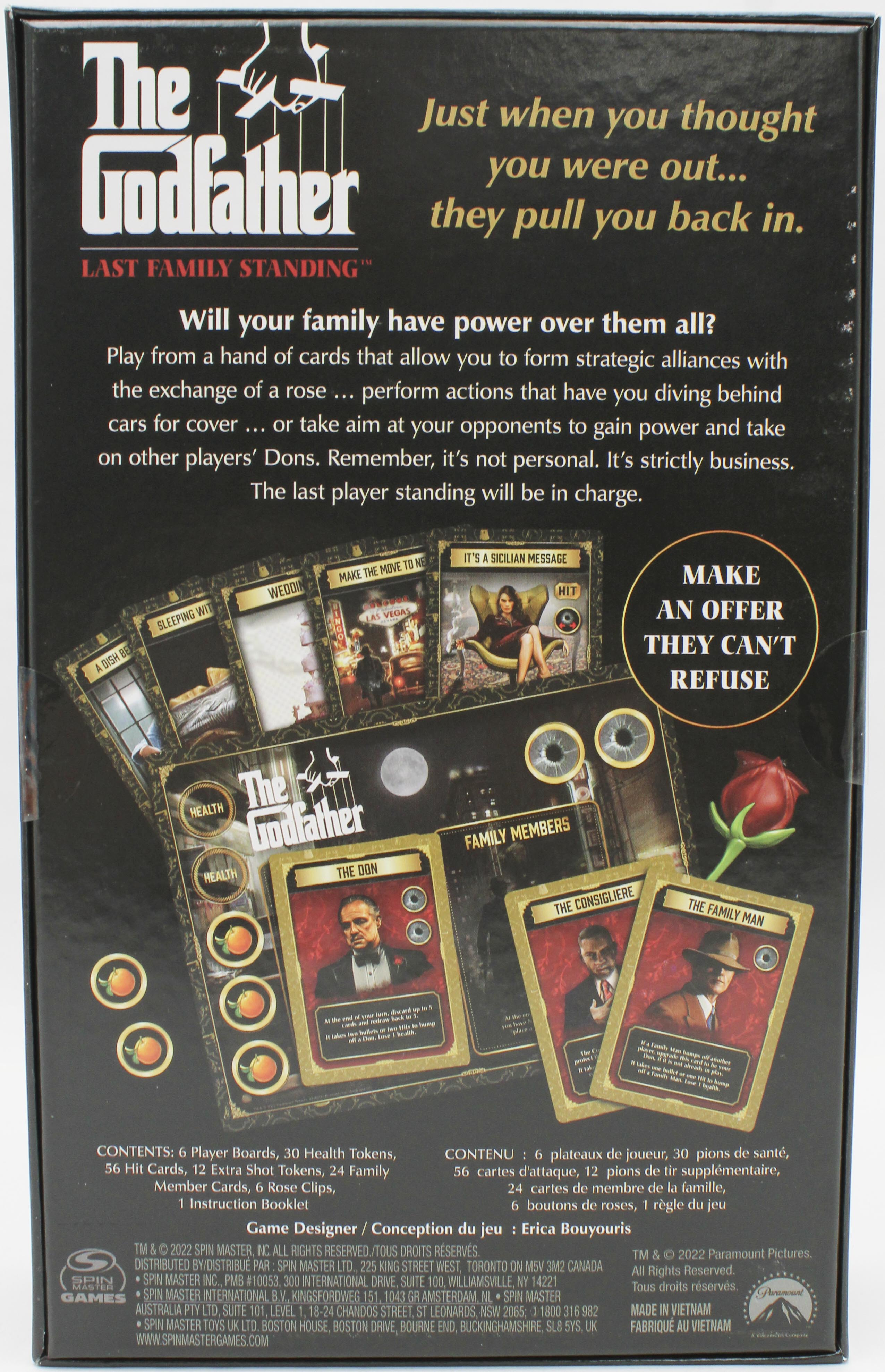 THE GODFATHER LAST FAMILY STANDING BOARD GAME