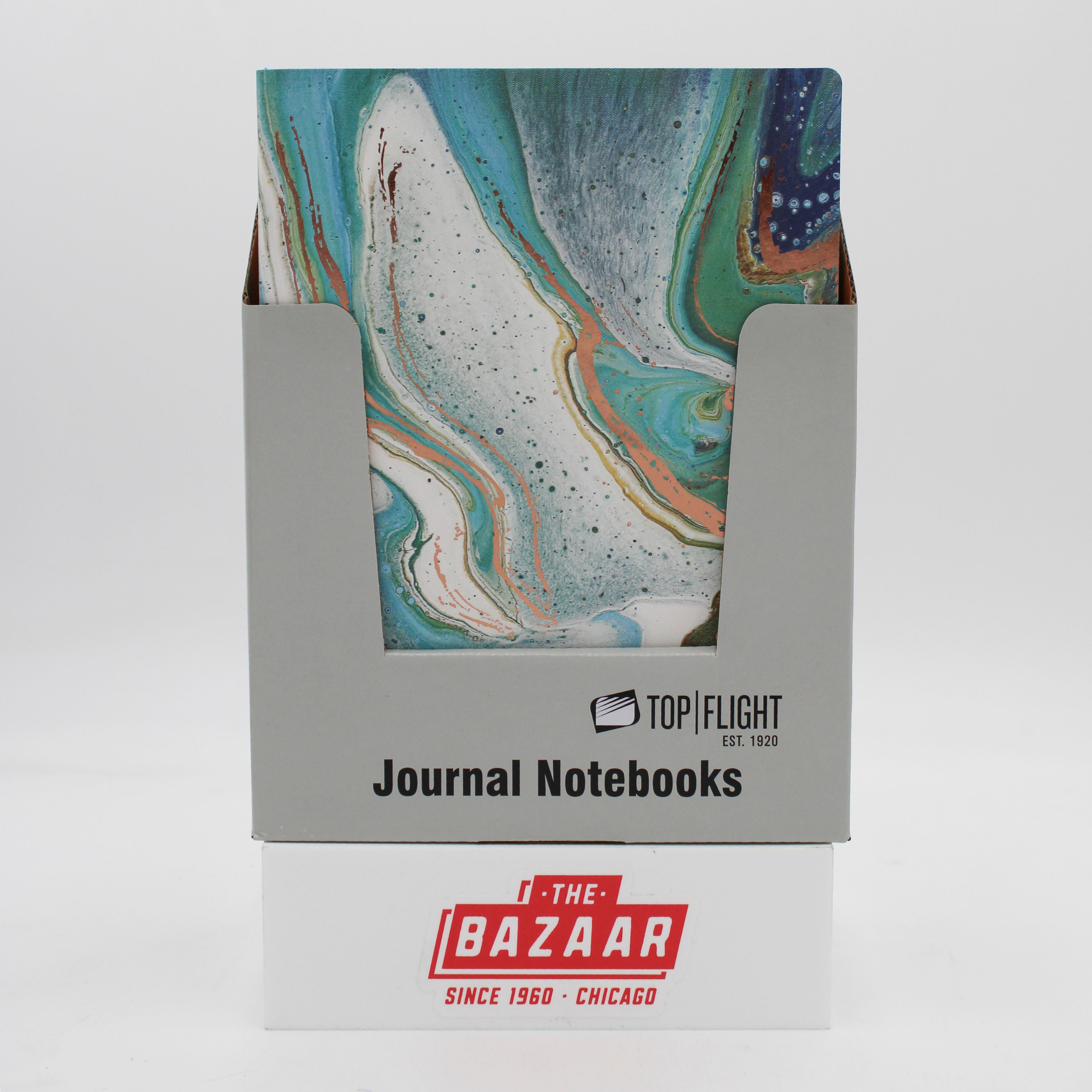 TOP FLIGHT BLUESY MARBLE SOFT COVER JOURNAL 6" x 8"