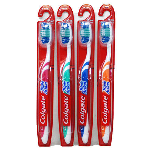 COLGATE T/BRUSH TRIPLE ACTION ASST COLORS- SOFT NI
