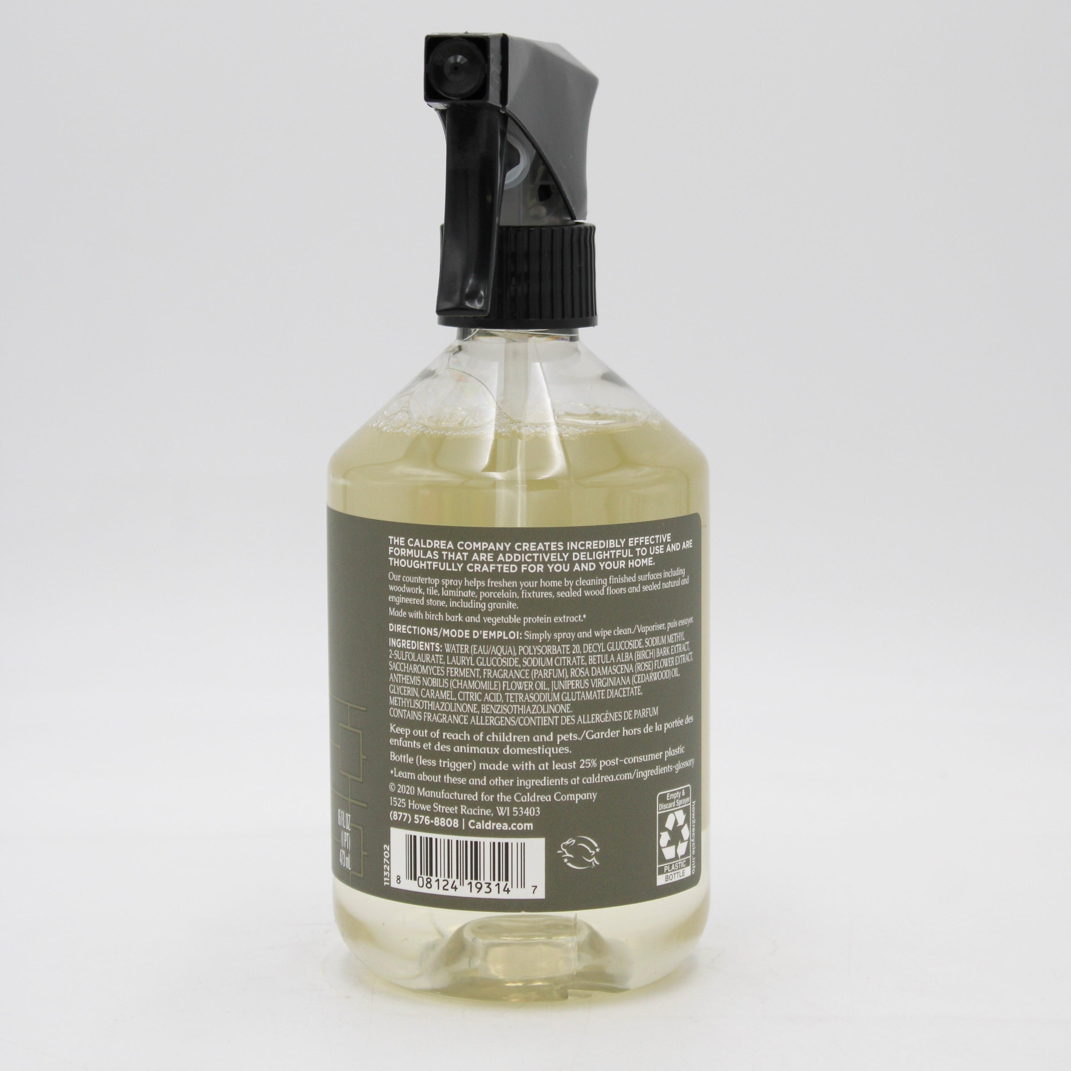 CALDREA COUNTERTOP CLEANER ROSEWATER DRIFTWOOD 16oz