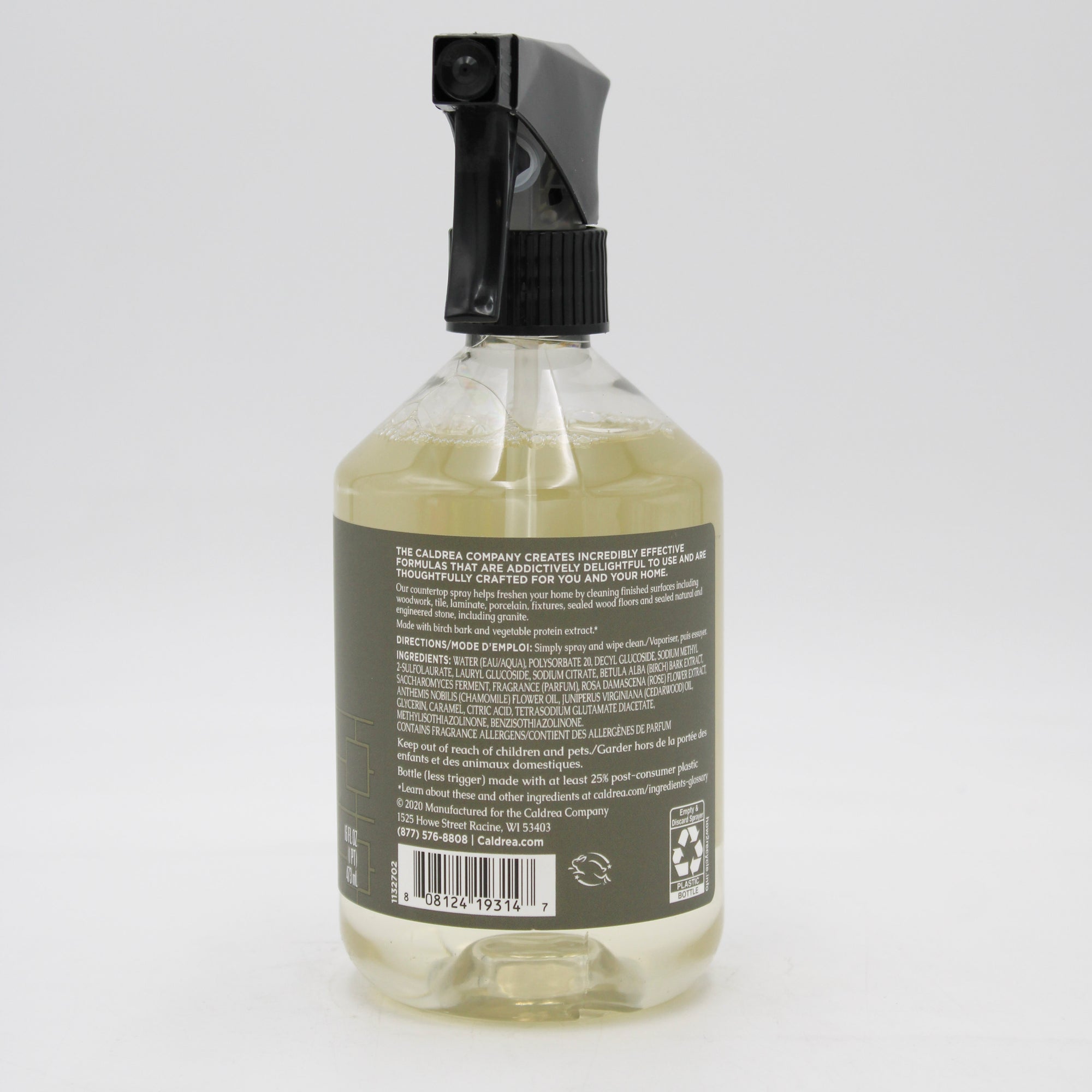 CALDREA COUNTERTOP CLEANER ROSEWATER DRIFTWOOD 16oz