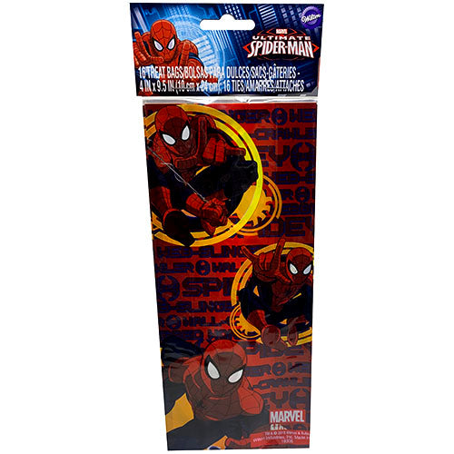 TREAT BAGS 4x9.5"/16CT-SPIDER-MAN.