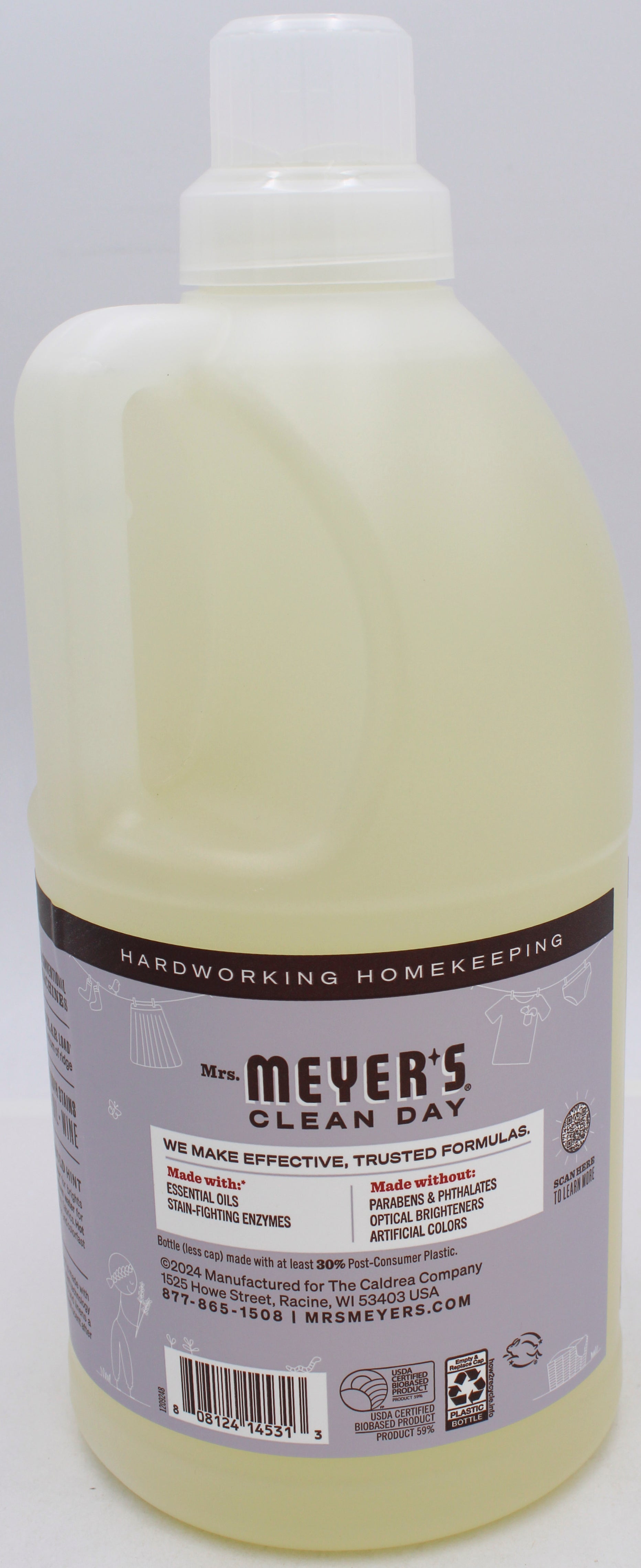 MRS MEYERS LIQUID LAUNDRY DETERGENT LAVENDER 64oz