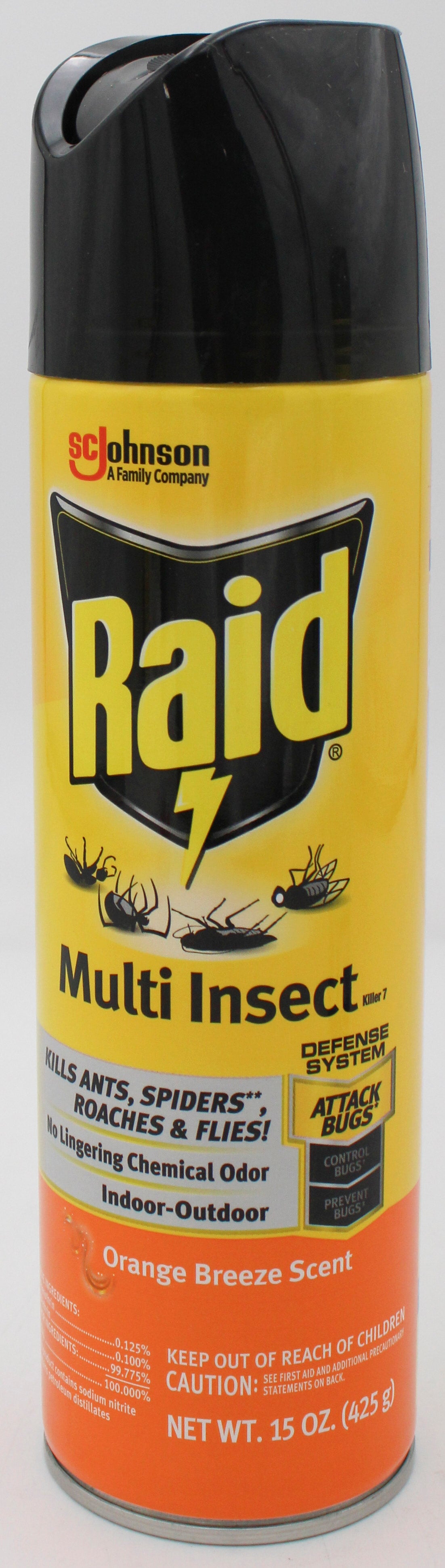 RAID ORANGE MULTI INSECT KILLER AEROSOL 15oz