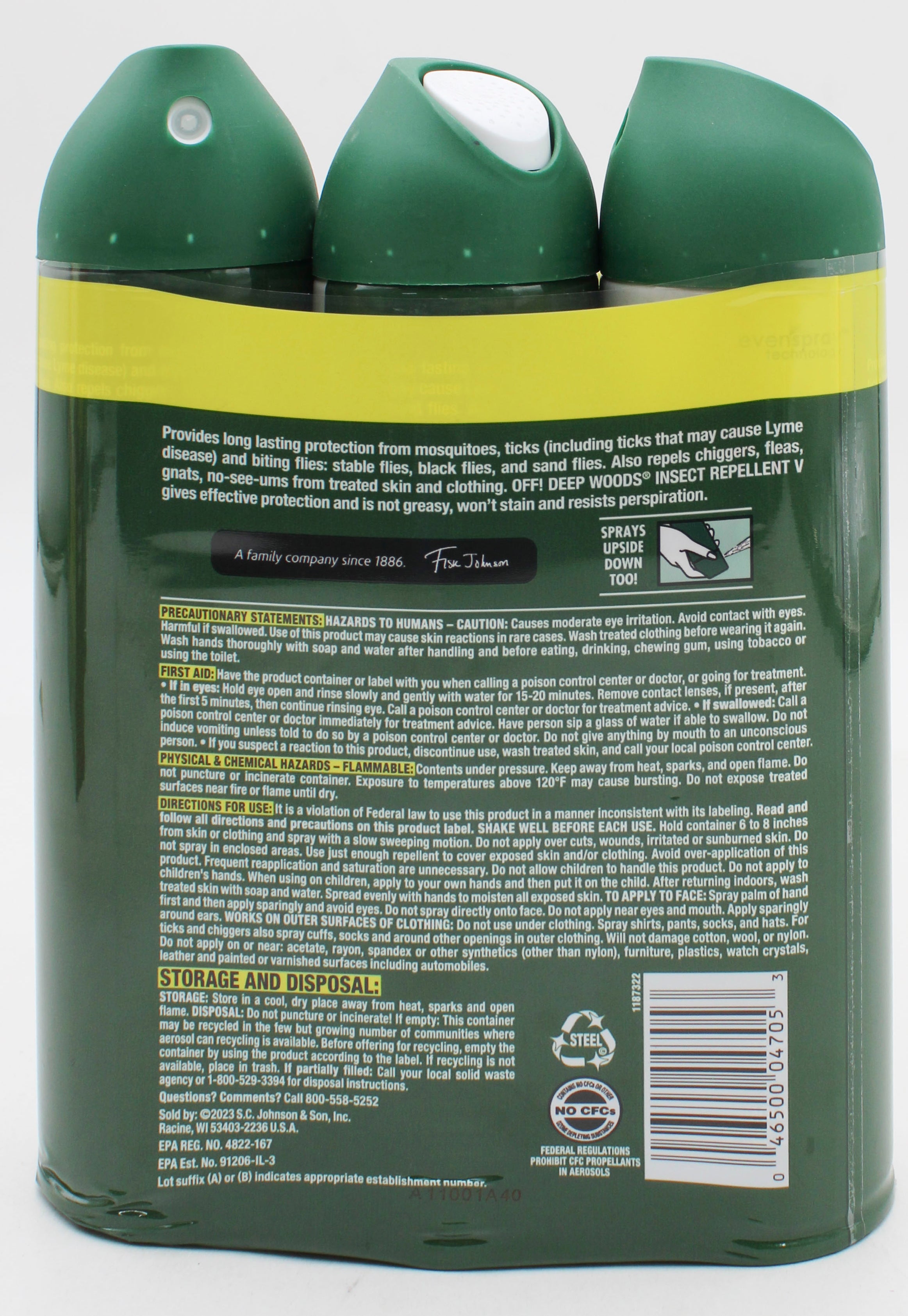 SP OFF DEEP WOODS 9oz INSECT REPELLENT 3PK