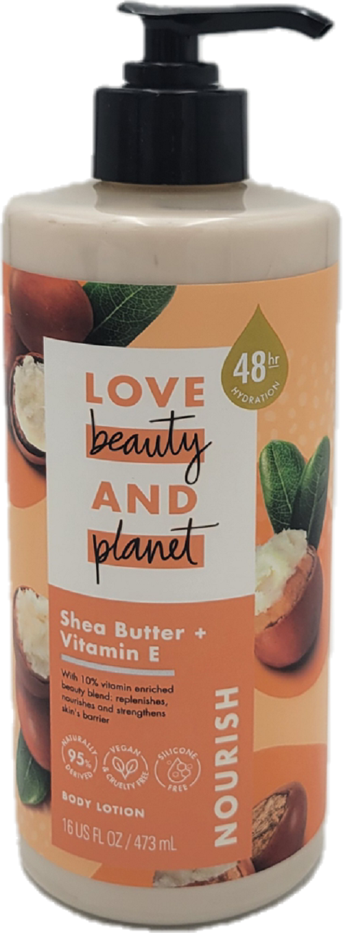 LOVE BEAUTY & PLANET BODY LOTION NOURISH SHEA BUTTER + VITAMIN E 16oz