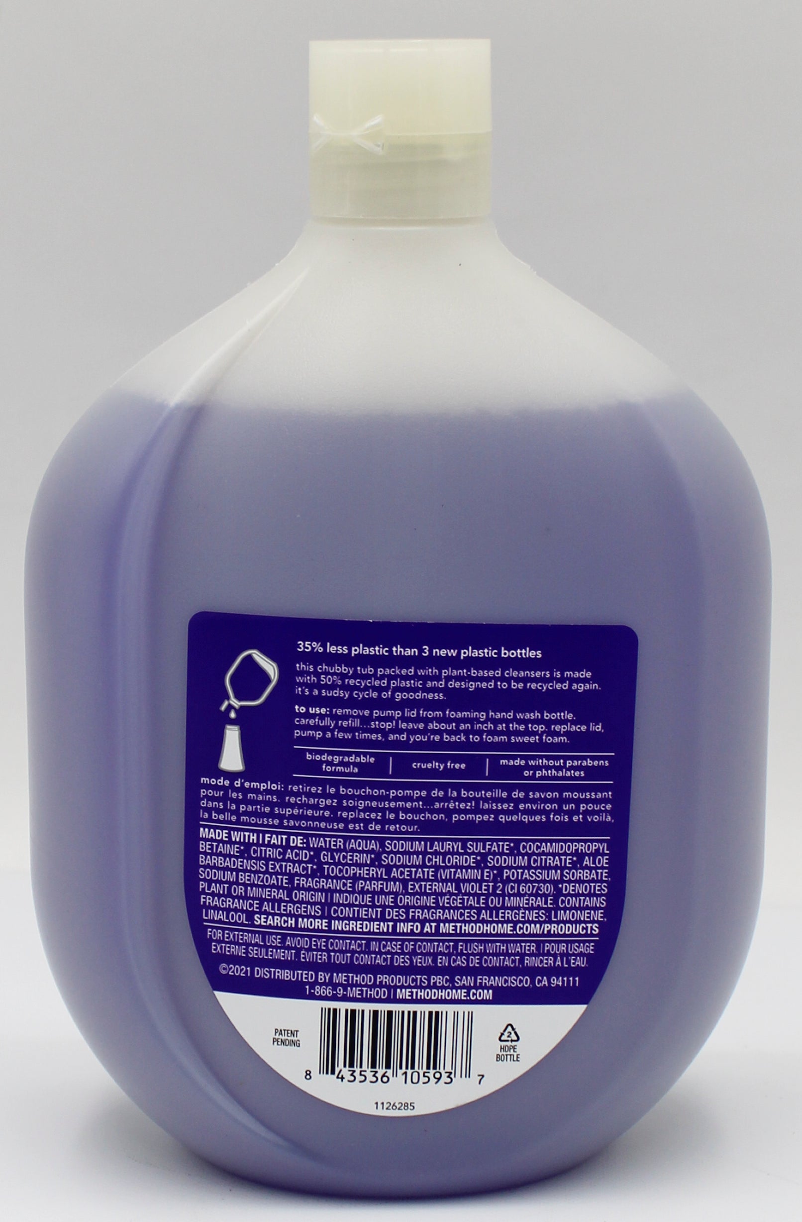 Method Foaming Hand Wash Refill French Lavender 828ml
