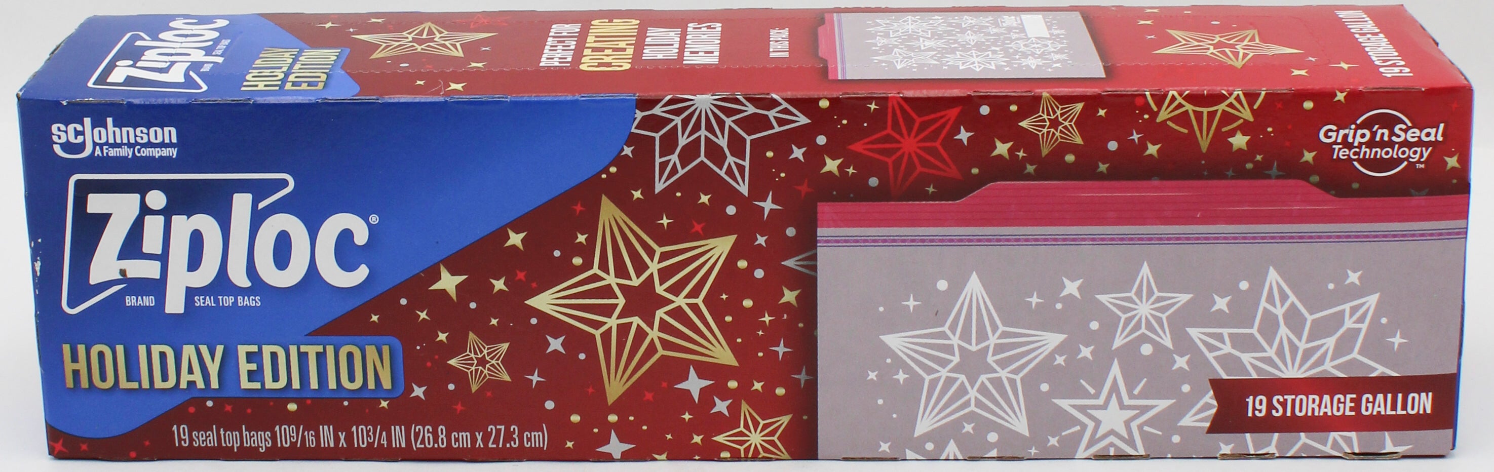 Ziploc Holiday Storage Gallon Bags 19ct Wholesale Pack