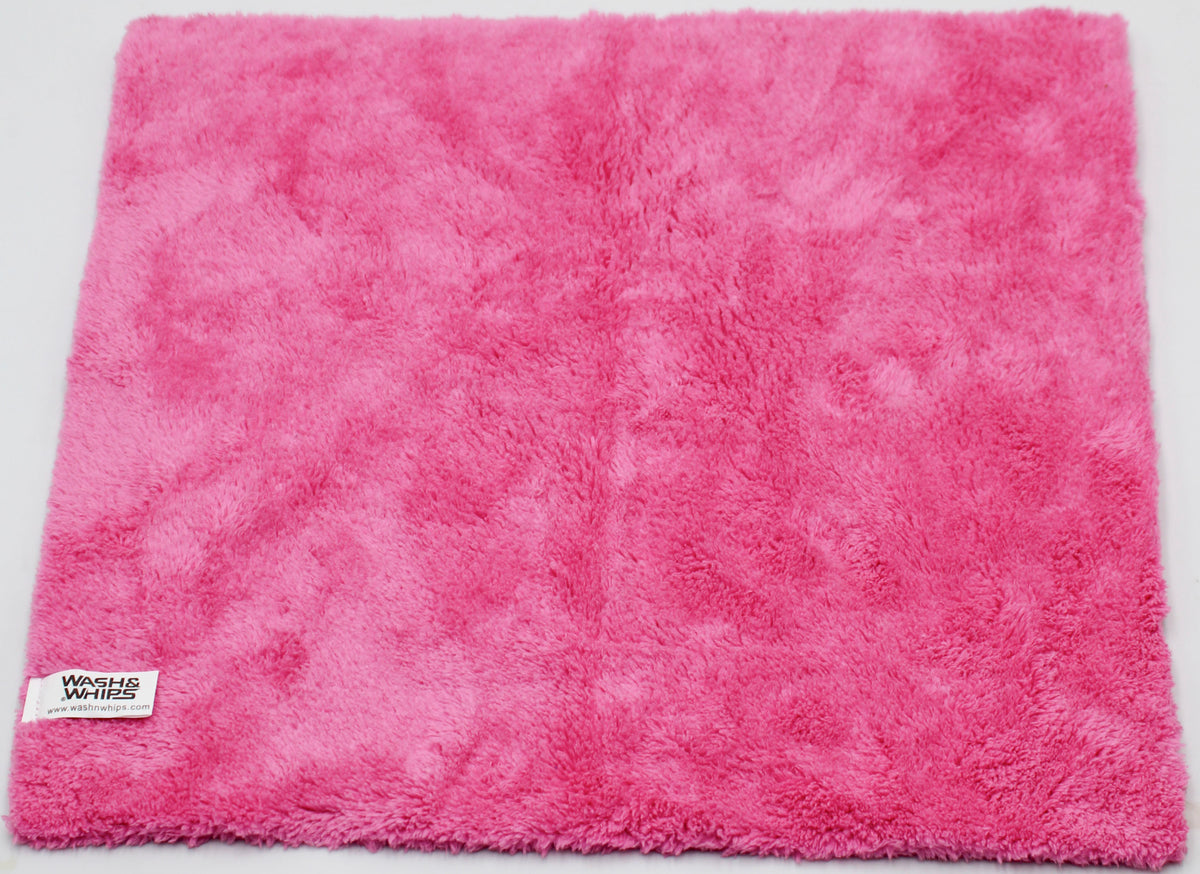 WASH N WHIPS EDGELESS MICROFIBER CORAL FLEECE WITH ULTRASONIC EDGE
