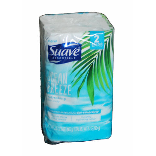 SUAVE BAR SOAP 3.35OZ 2PK-OCEAN BREEZE EXP 3/28/24