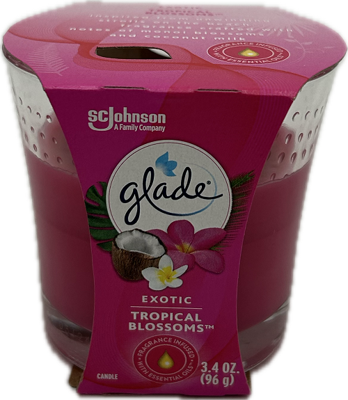 GLADE CANDLE EXOTIC TROPICAL BLOSSOMS 3.4oz US