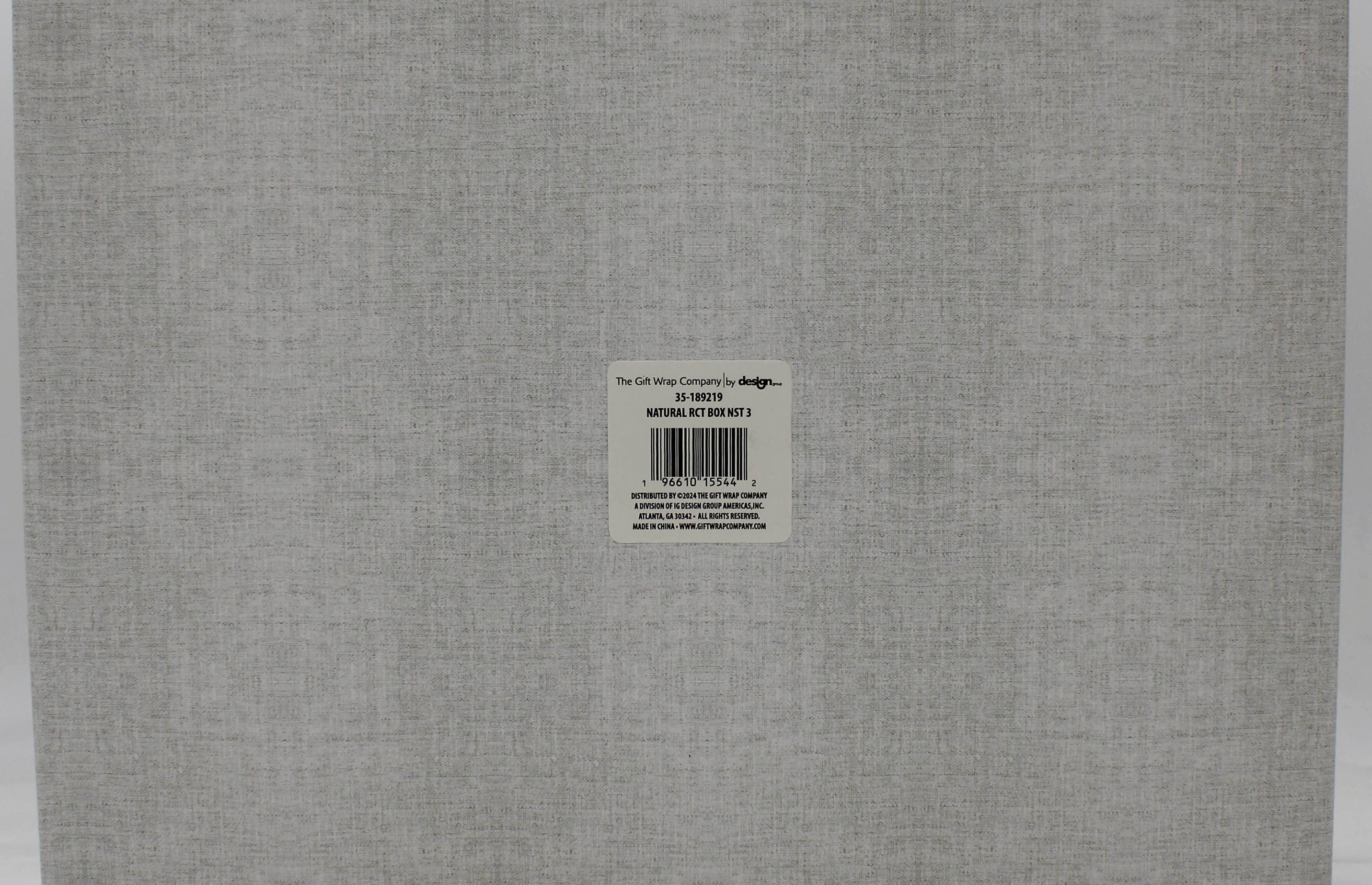 3CT NESTED RECTANGLE GIFT BOXES - NATURAL