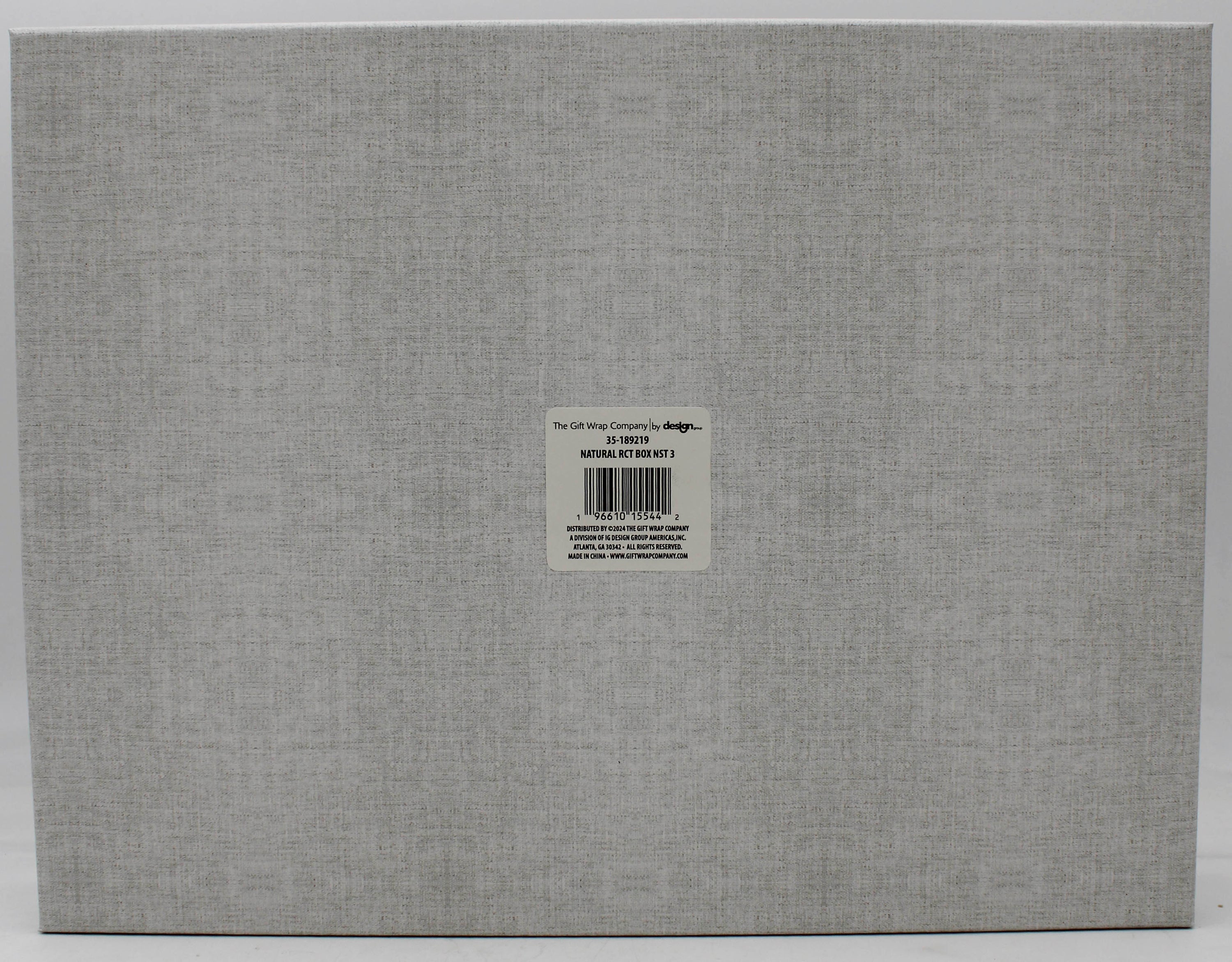 3CT NESTED RECTANGLE GIFT BOXES - NATURAL