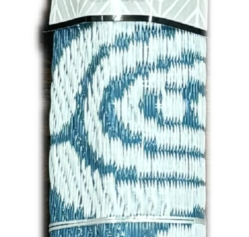 5FT ROUND SUNFLOWER OUTDOOR RUG - BLUE