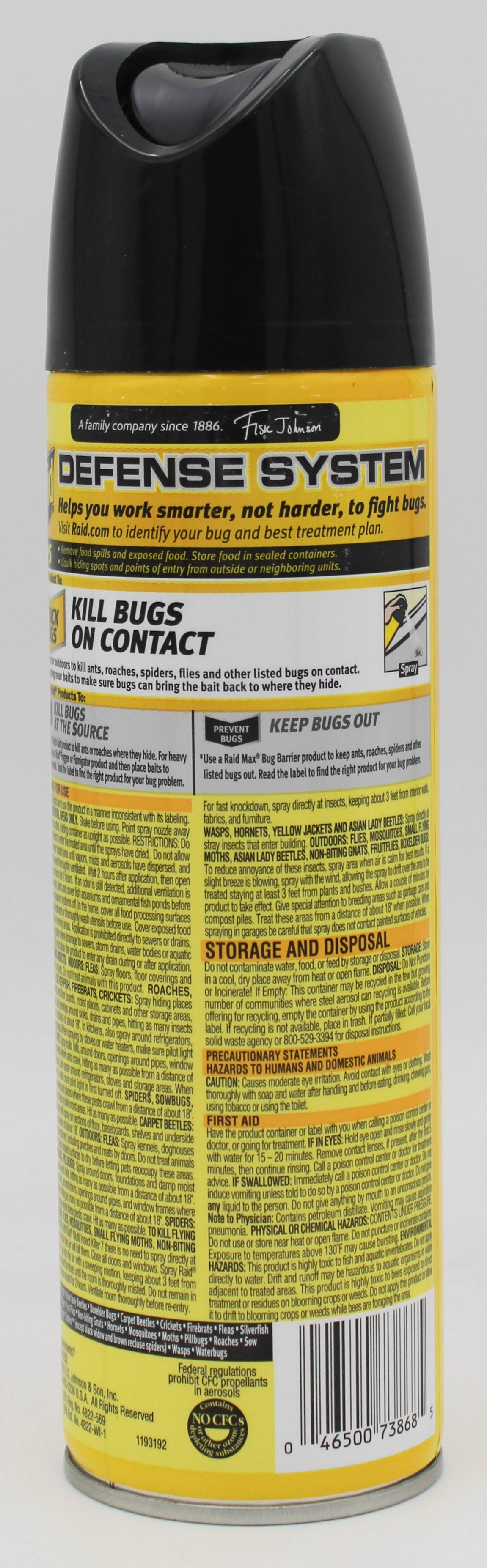 RAID MULTI INSECT KILLER AEROSOL 15oz.