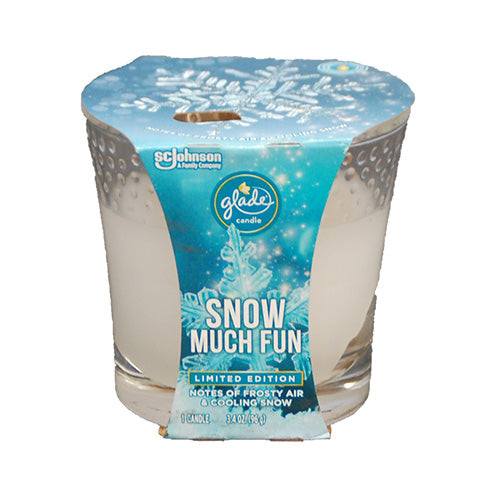 GLADE 1 WICK CANDLE 3.4OZ-SNOW MUCH FUN