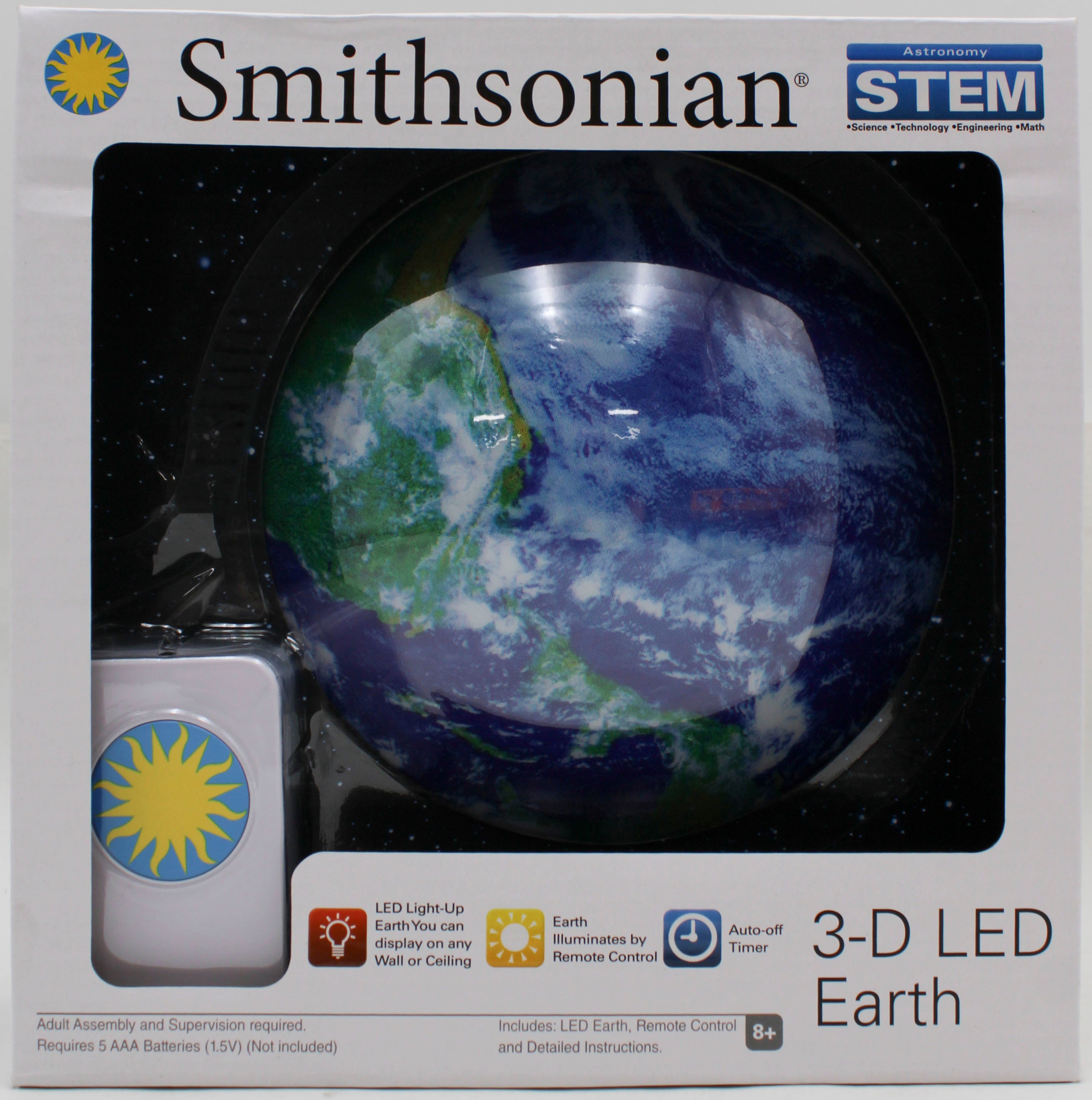 SMITHSONIAN 3-D LED CELESTIAL 7" EARTH