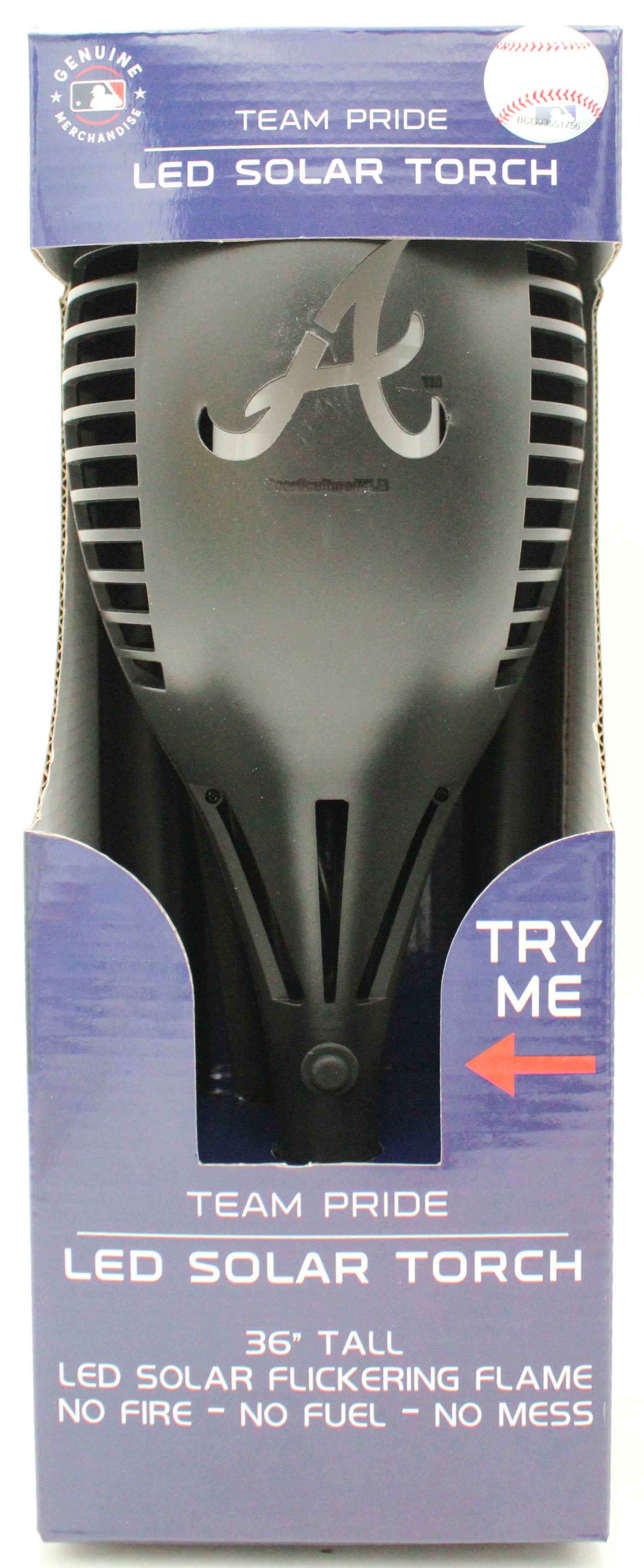 ATLANTA BRAVES LED SOLAR TORCH 36"