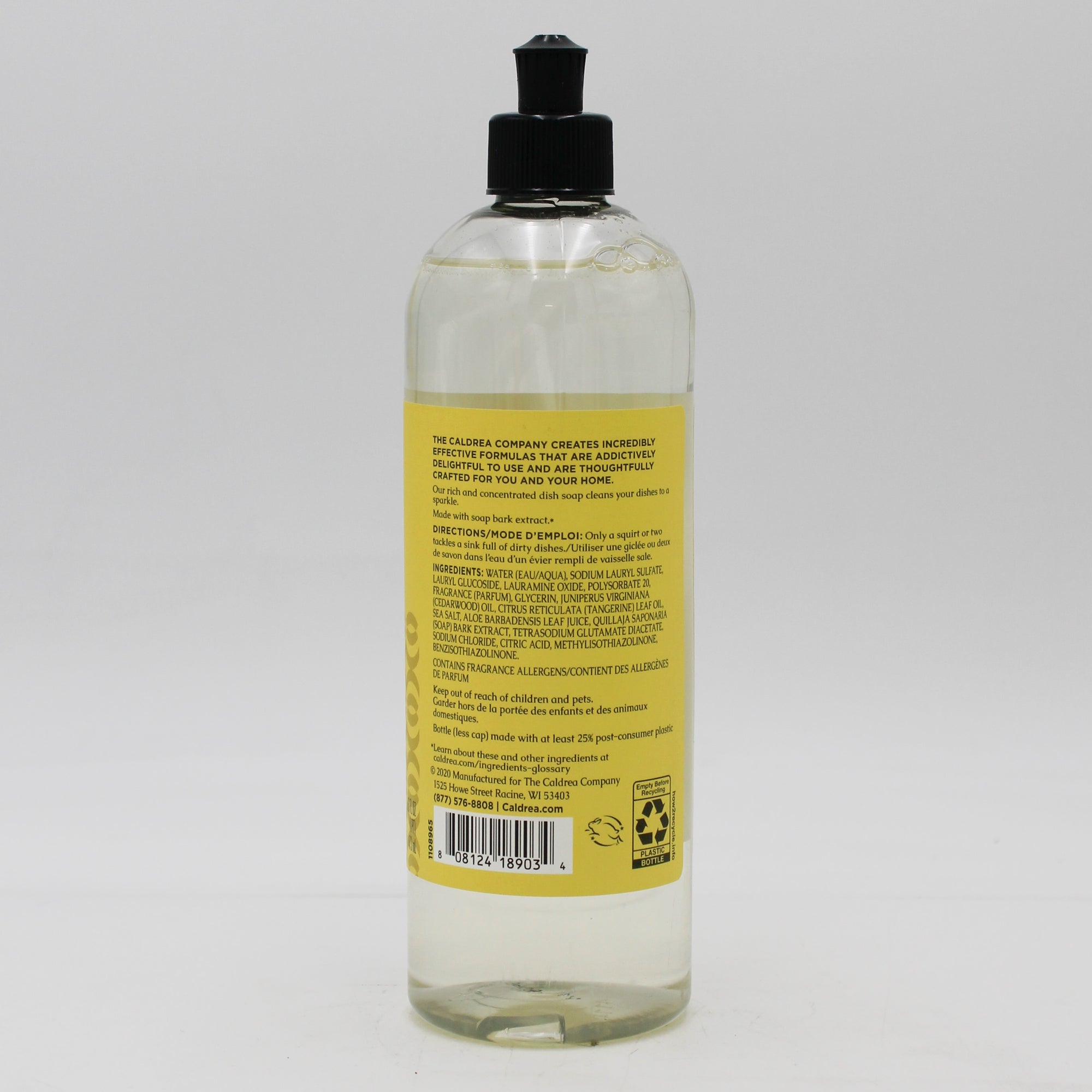 CALDREA DISH SOAP SEA SALT NEROLI 16oz US